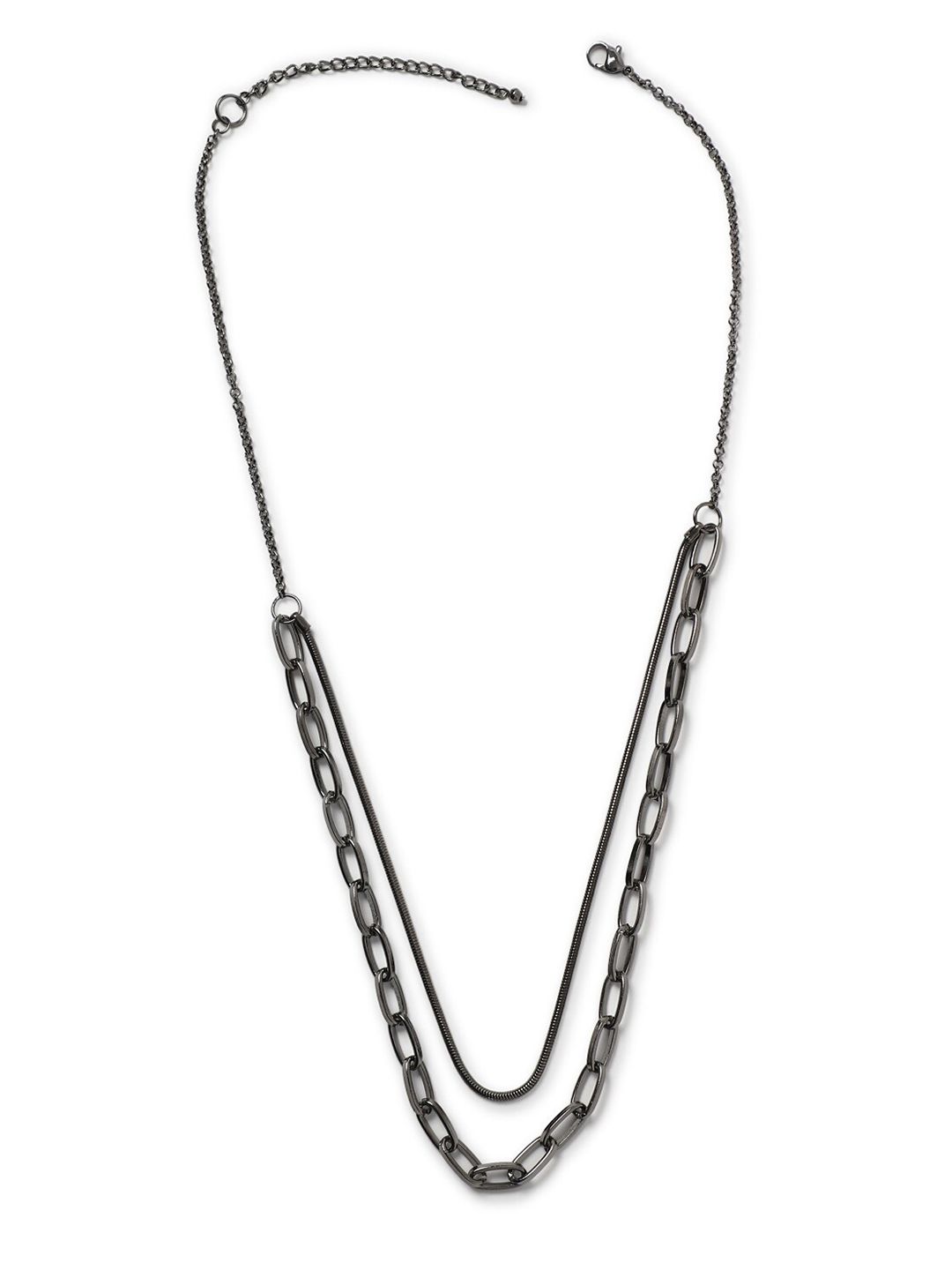 FOREVER 21 Grey Layered Chain Price in India