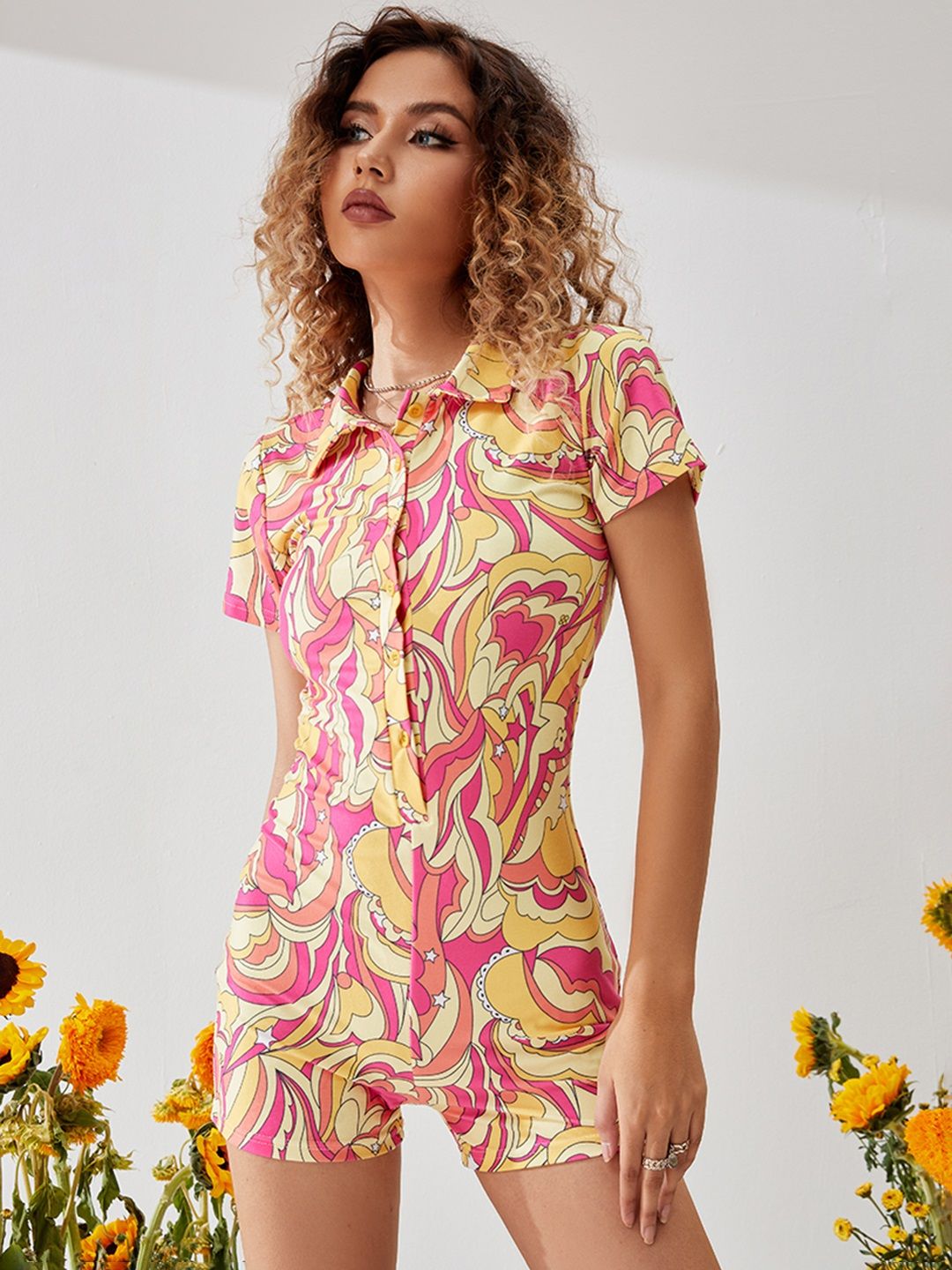 URBANIC Multicoloured Printed Jumpsuit Price in India