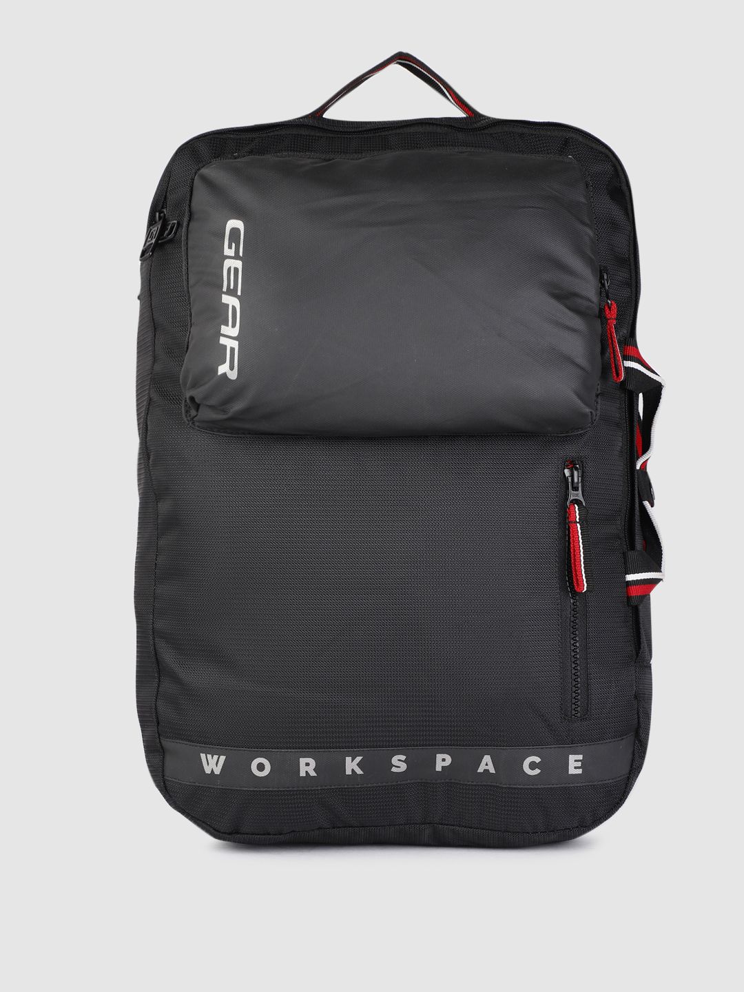 Gear Unisex Black Solid Workspace Hybrid Briefcase Backpack Price in India