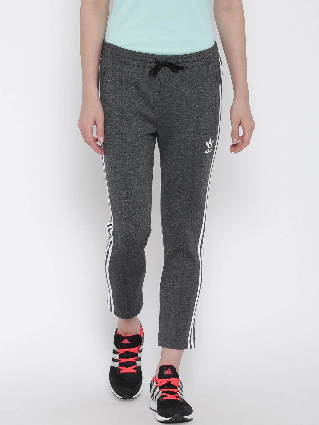 adidas cigarette pants Buy ADIDAS Originals Charcoal Grey Cigarette Track Pants - Track Pants for  Women 1585605