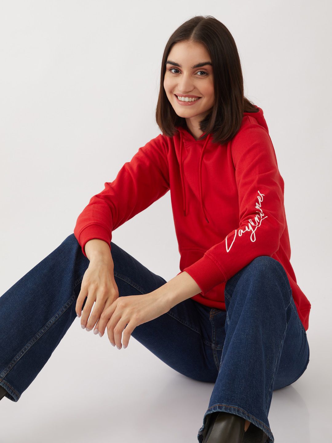 Zink London Women Red Sweatshirt Price in India