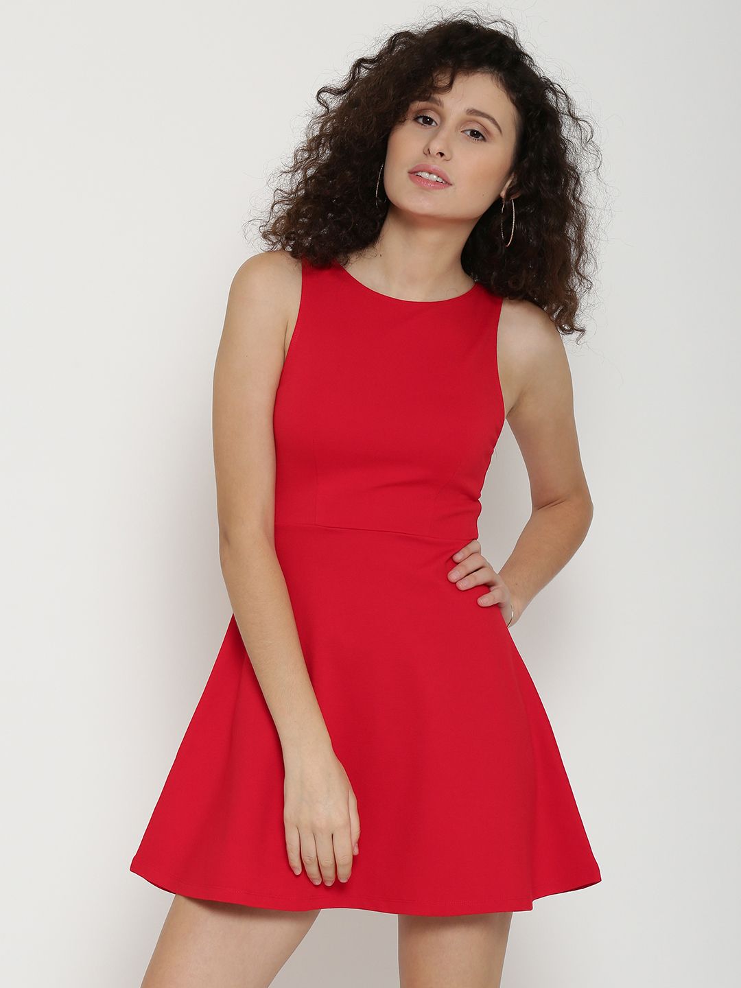 forever 21 red skater dress $14, Textured Floral Skater Dress by Forever 21. Sold by Forever 21. Click  for more info: http://lookastic.com/women/shop_items/92277/redirect