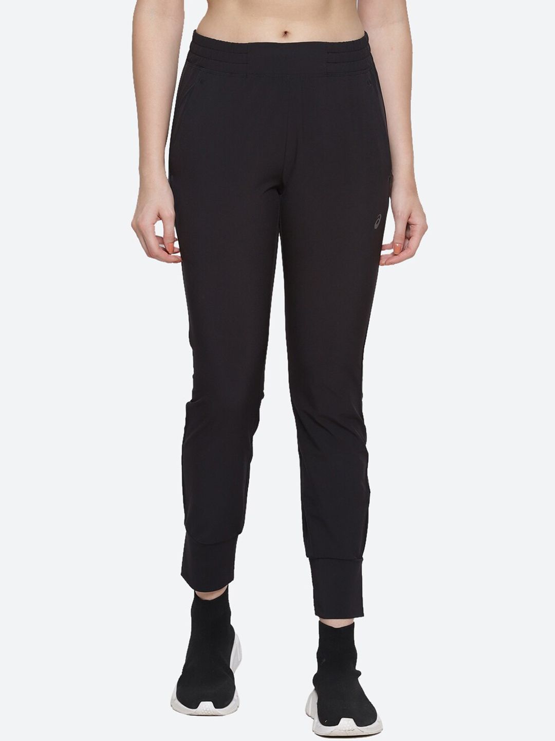 ASICS Women Black W Stretch Tapered Track Pants Price in India
