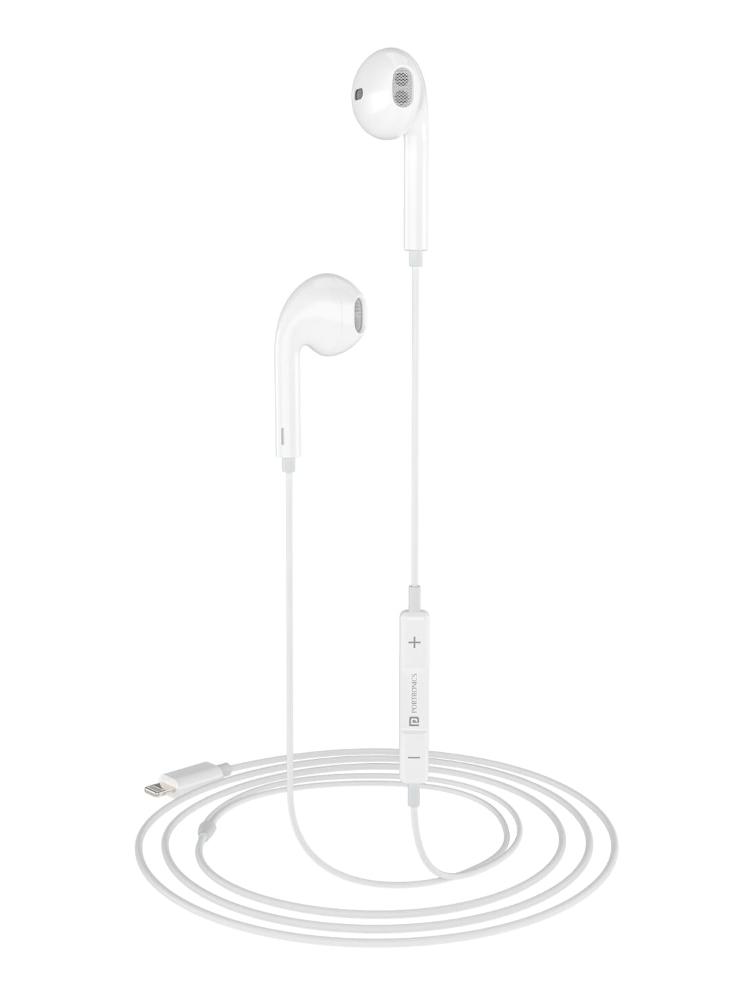 Portronics Unisex White Solid Conch 40 in-Ear Wired Earphone Price in India