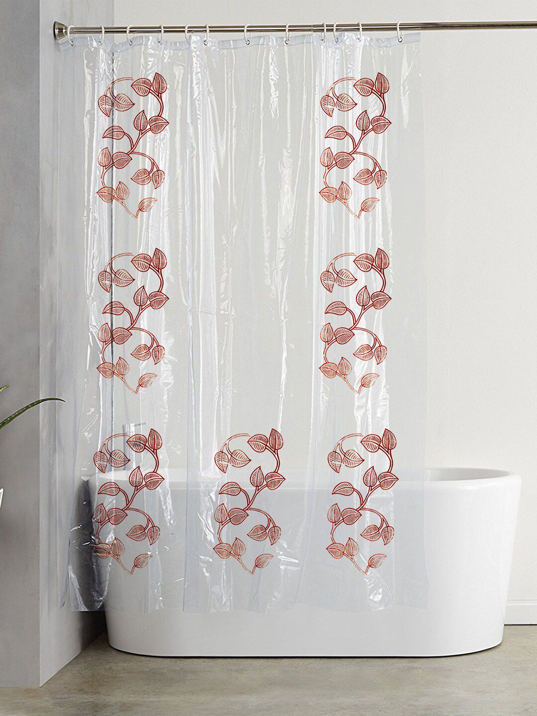 Kuber Industries Transparent Printed Waterproof Shower Curtain Price in India