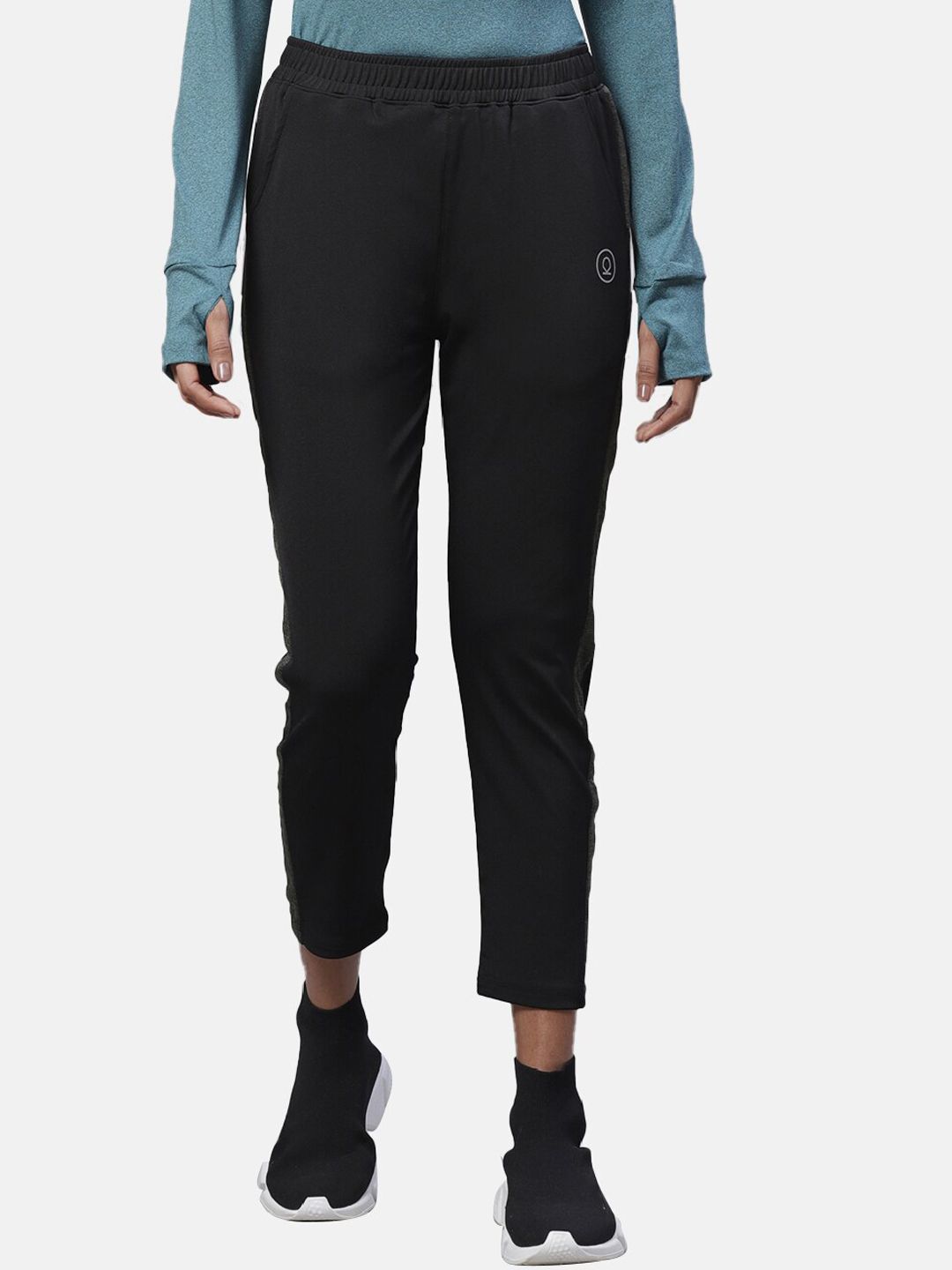 Chkokko Women Black Solid Trackpants Price in India