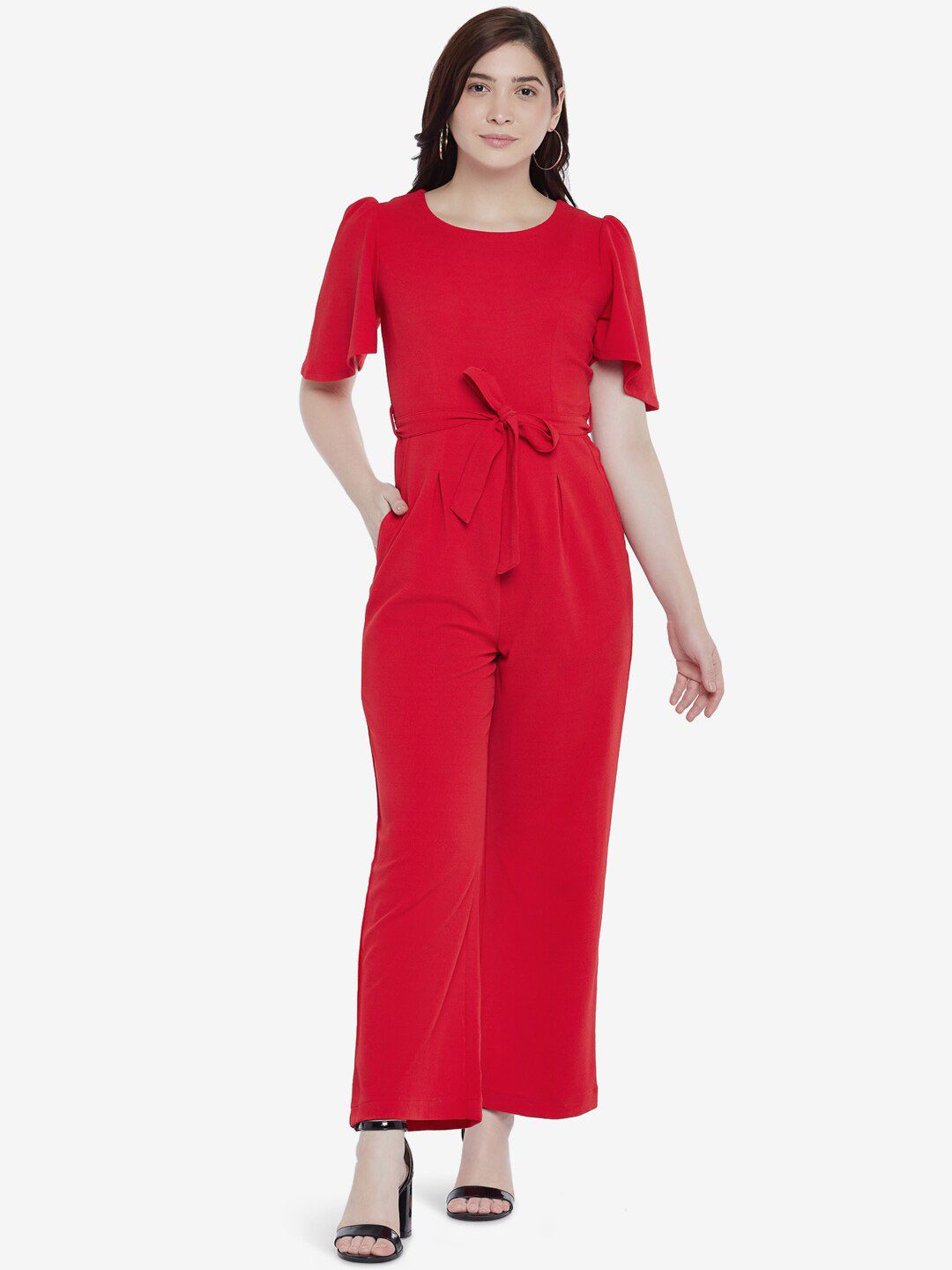 Emmyrobe Red Basic Jumpsuit Price in India