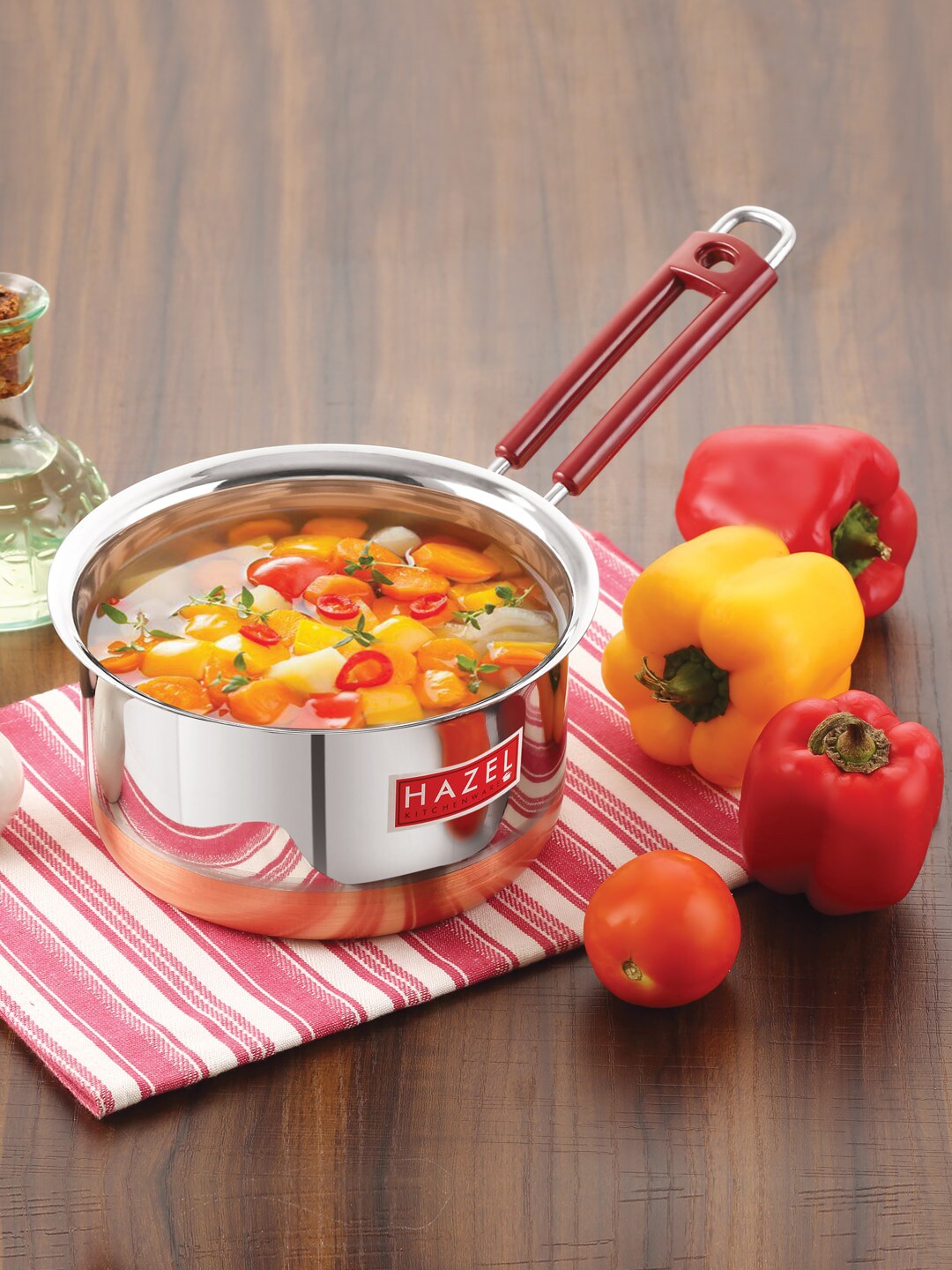 HAZEL Silver-Toned Stainless Steel Saucepan Price in India