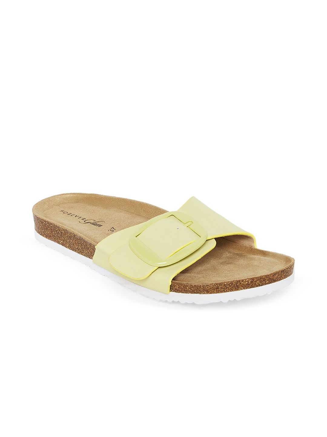 Forever Glam by Pantaloons Women Lime Green Open Toe Flats Price in India