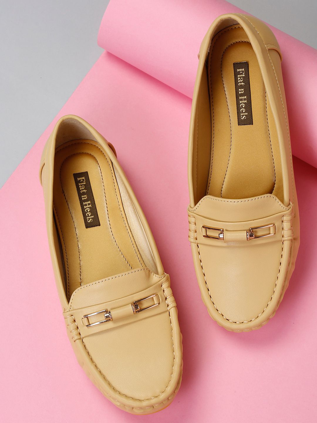 Flat n Heels Women Yellow Loafers Price in India
