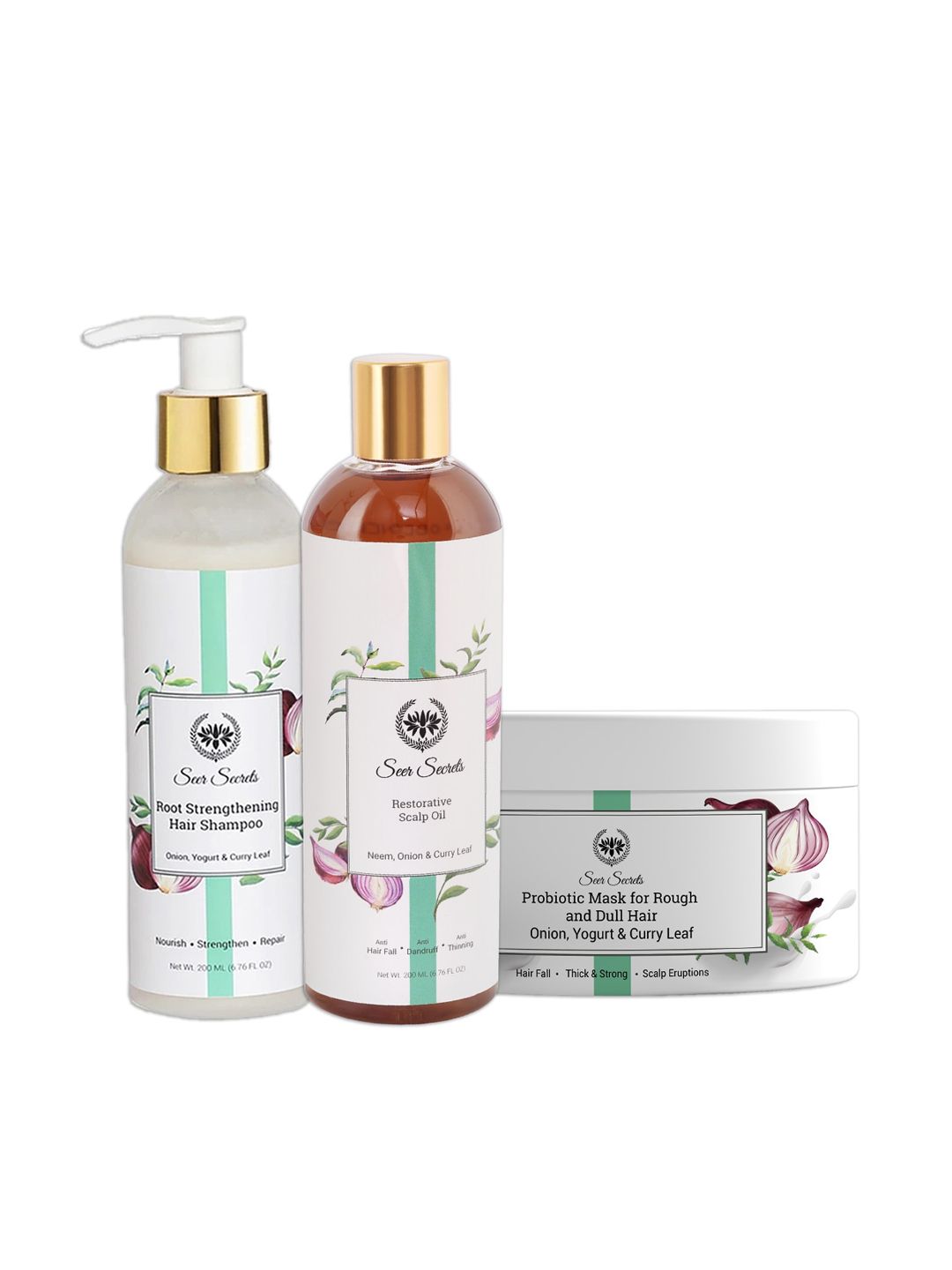 Seer Secrets Hair Care Combo- Hair Oil, Shampoo & Mask Price in India