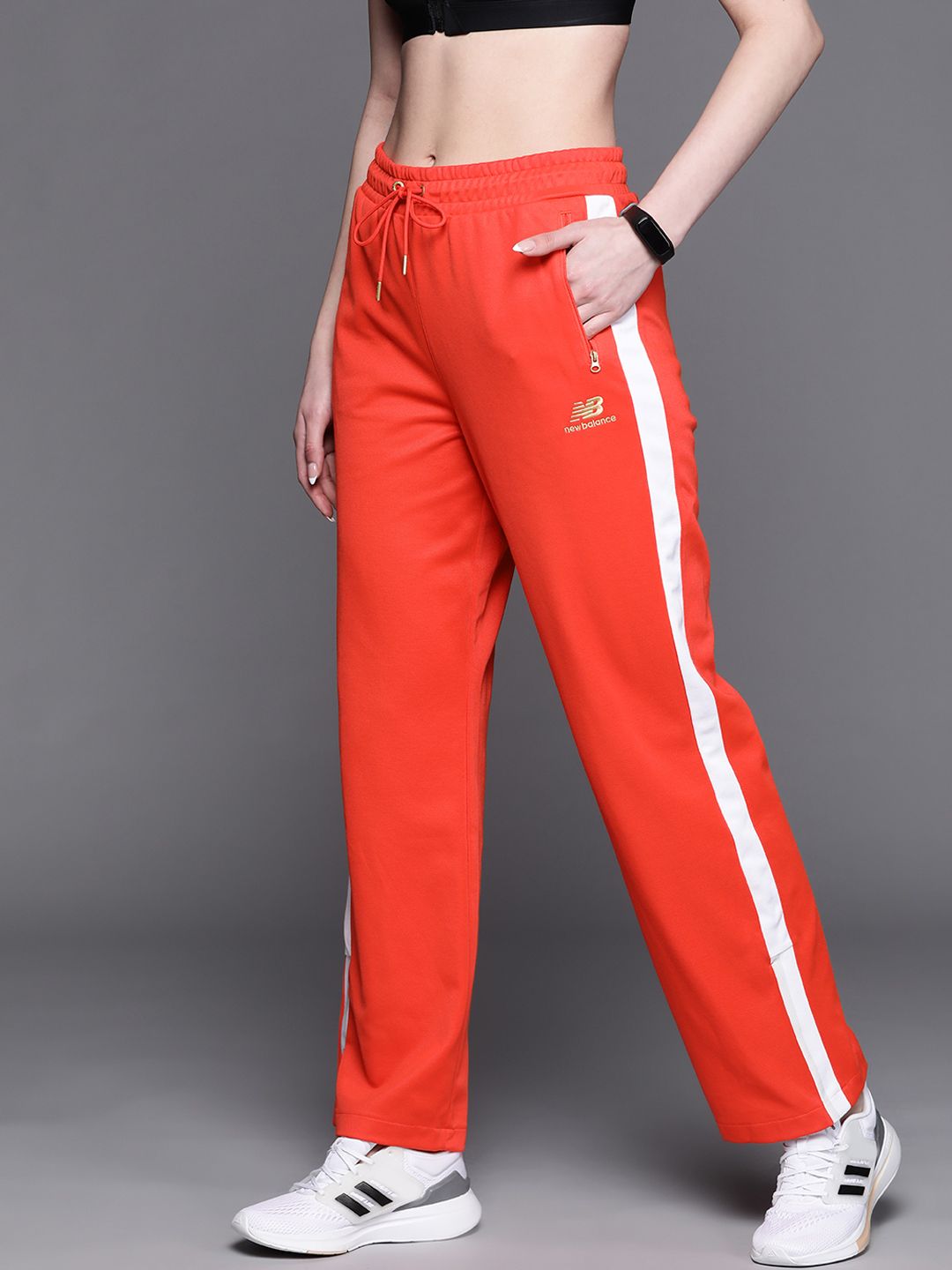 New Balance Women Red Solid Athleisure Track Pants Price in India