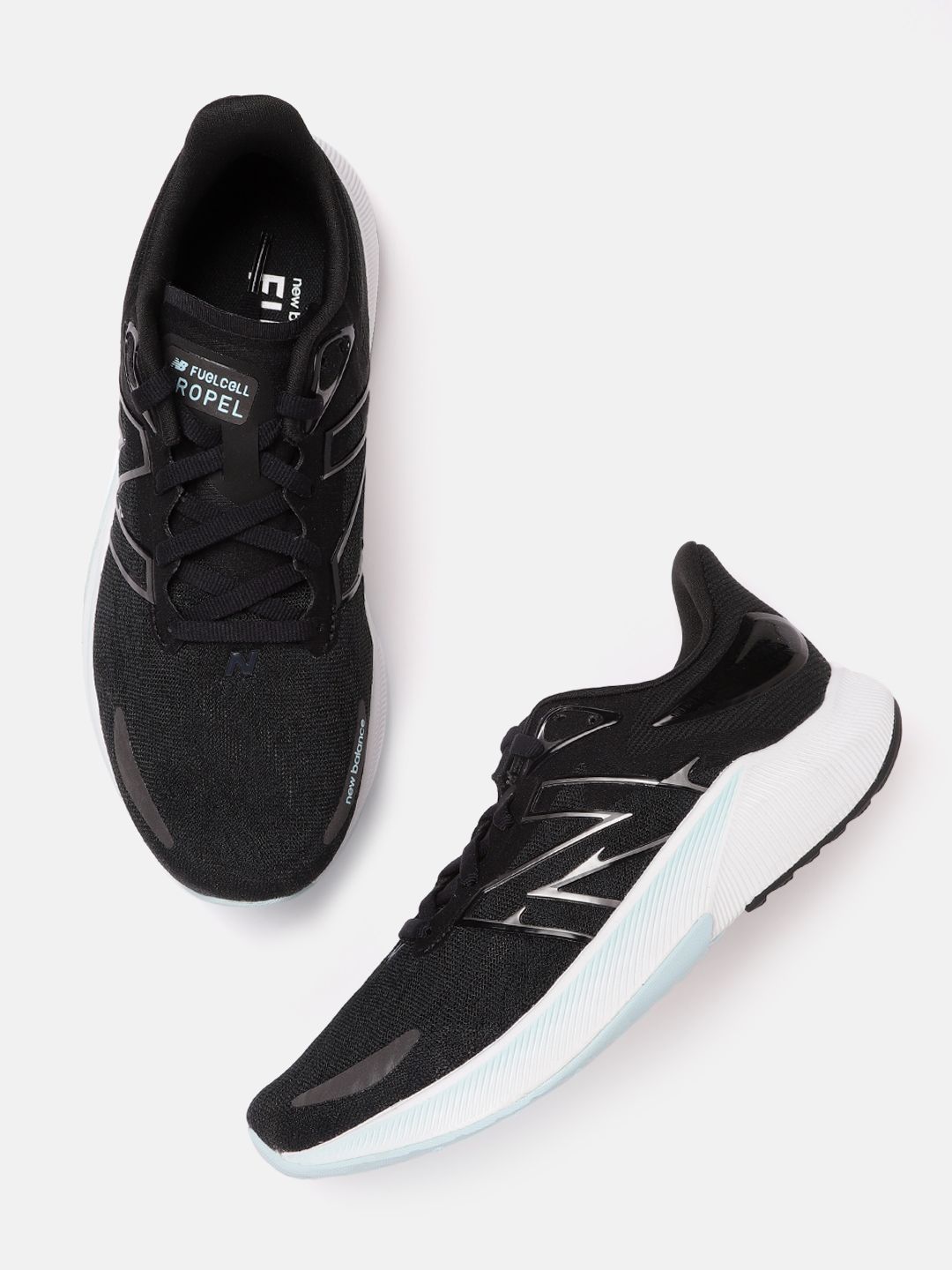 New Balance Women Black Woven Design Running Shoes Price in India
