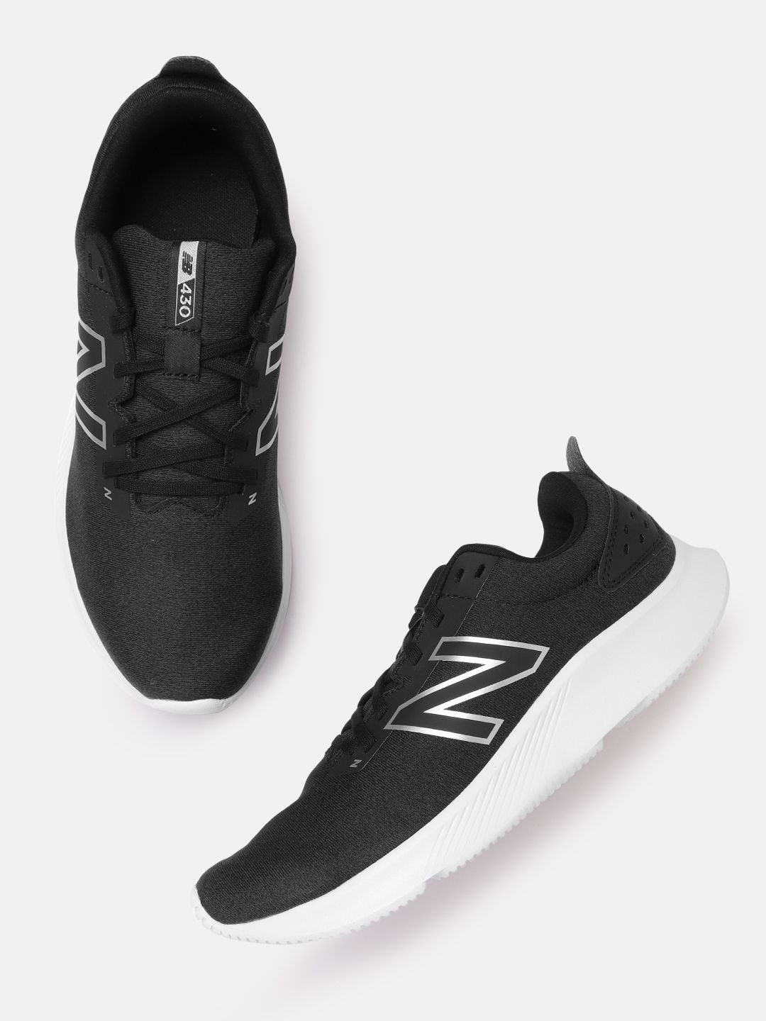 New Balance Women Black Woven Design Running Shoes Price in India