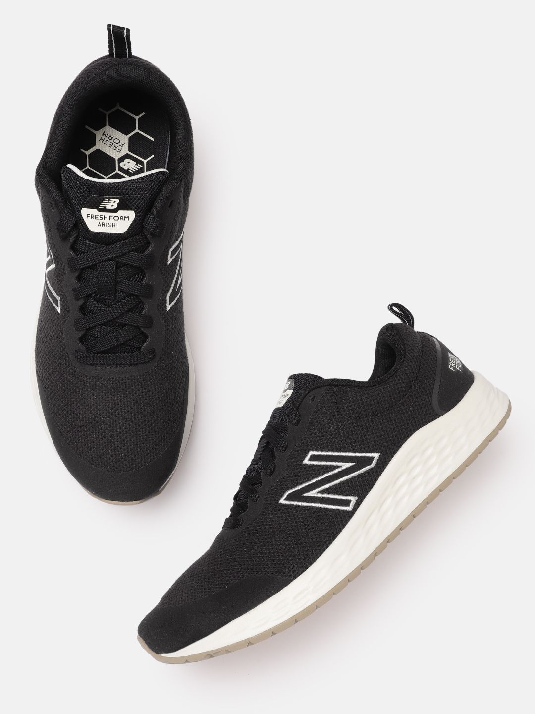 New Balance Women Black Woven Design Running Shoes Price in India