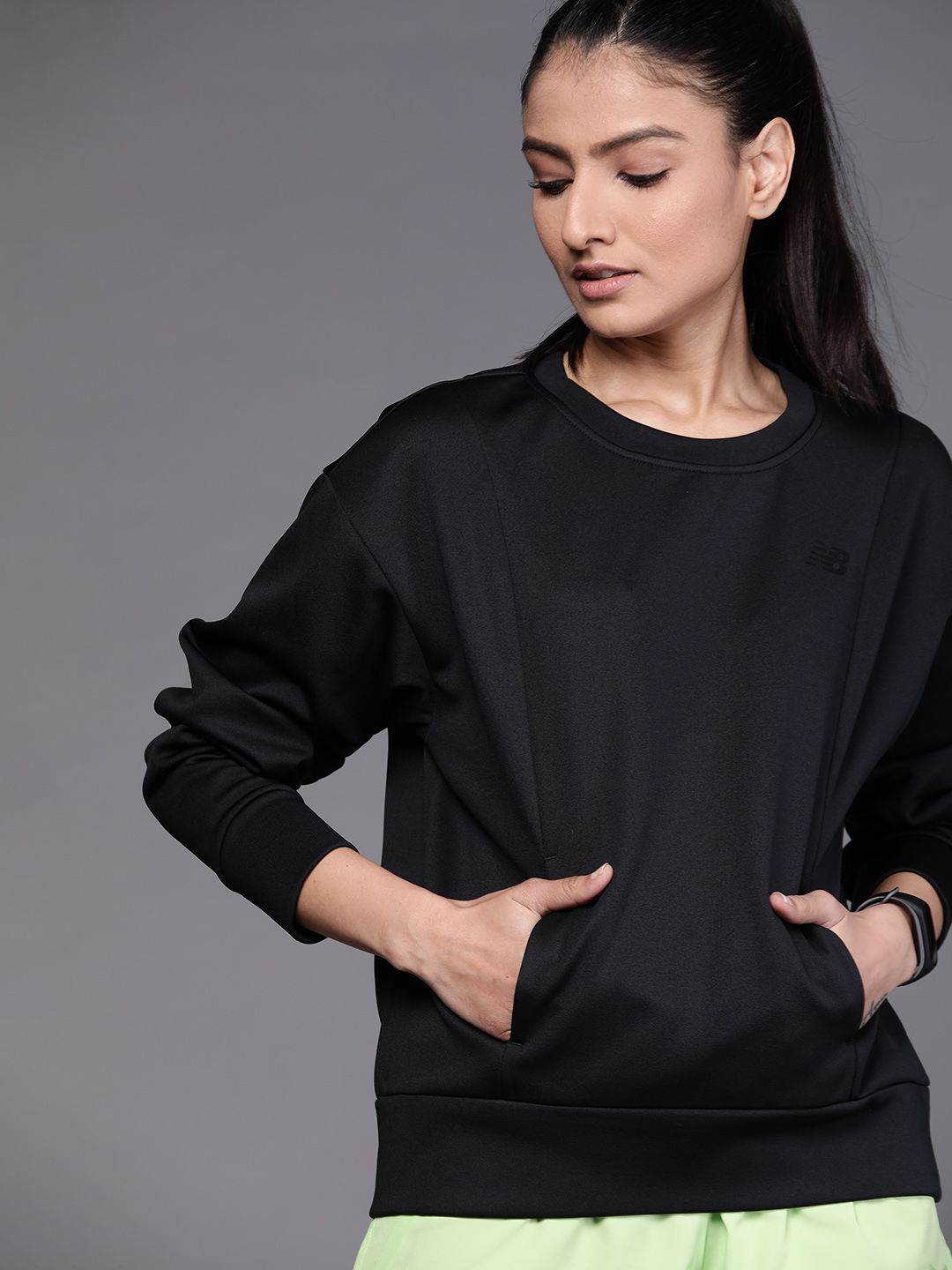 New Balance Women Black Sweatshirt Price in India