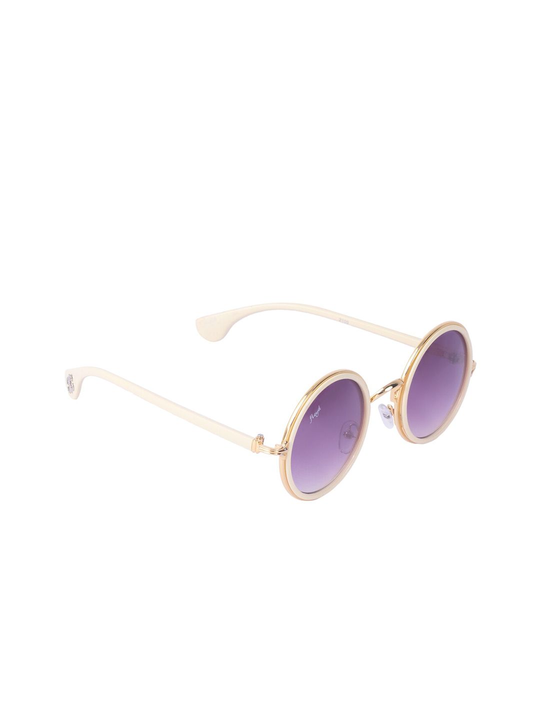 Floyd Unisex Purple Lens & Gold-Toned Round Sunglasses - Z2109_Wht_Gry-White Price in India