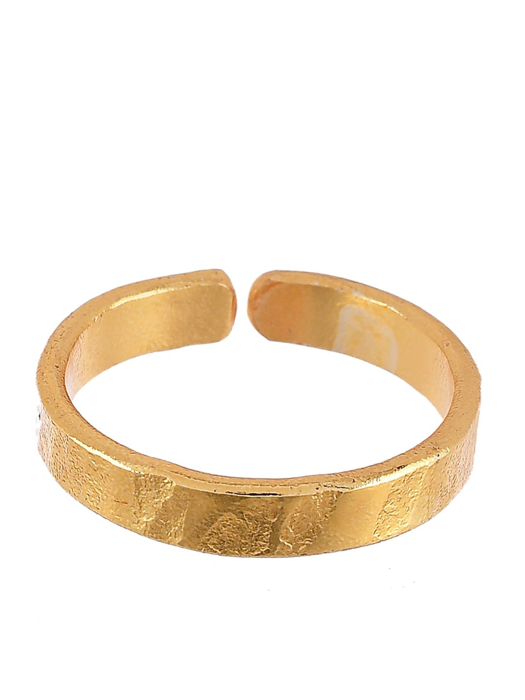 Silvermerc Designs Gold-Plated Handmade Flat Ring Price in India