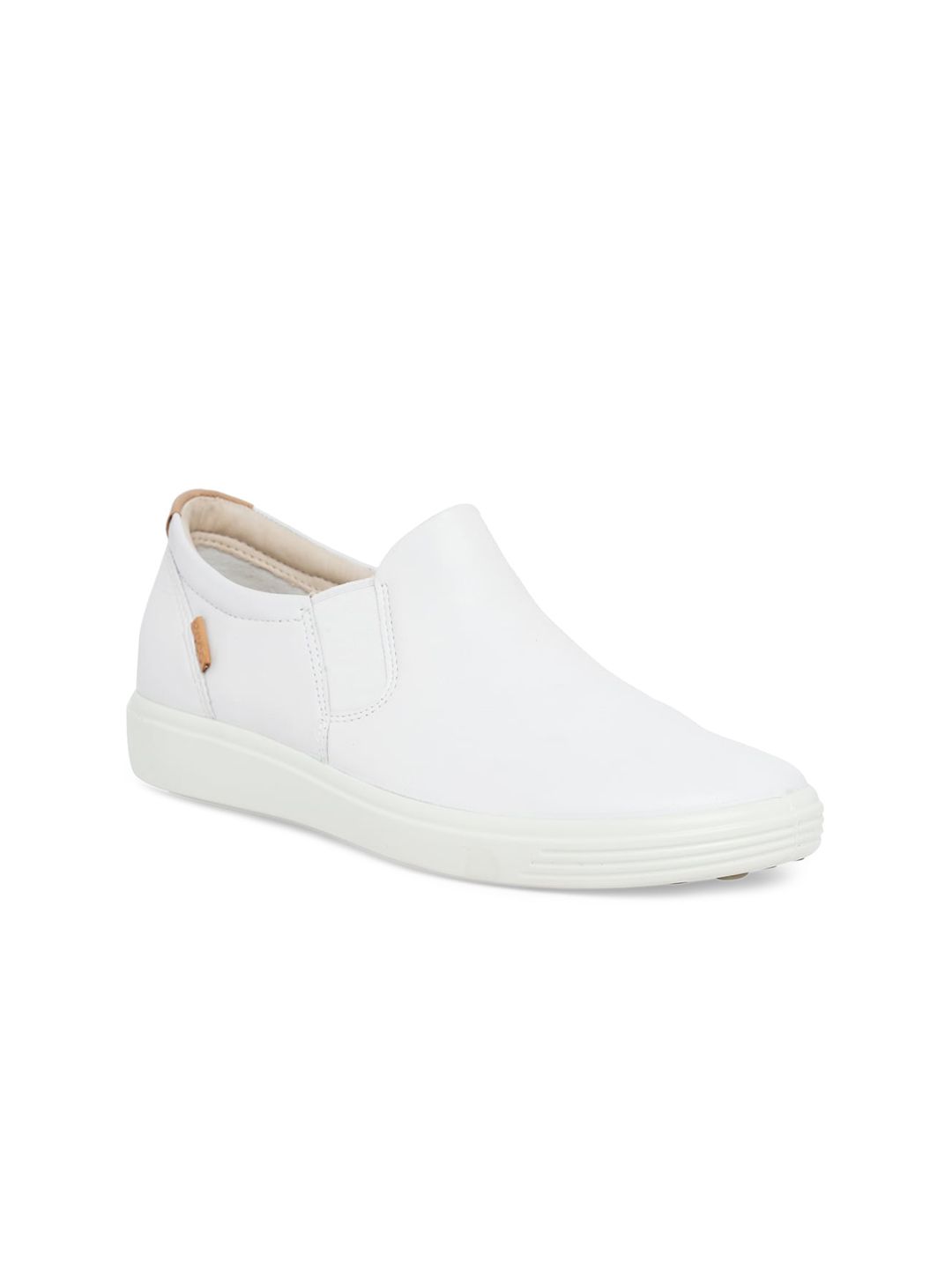 ECCO Women White Soft 7 Leather Scandinavian Spirit Slip-On Sneakers Price in India