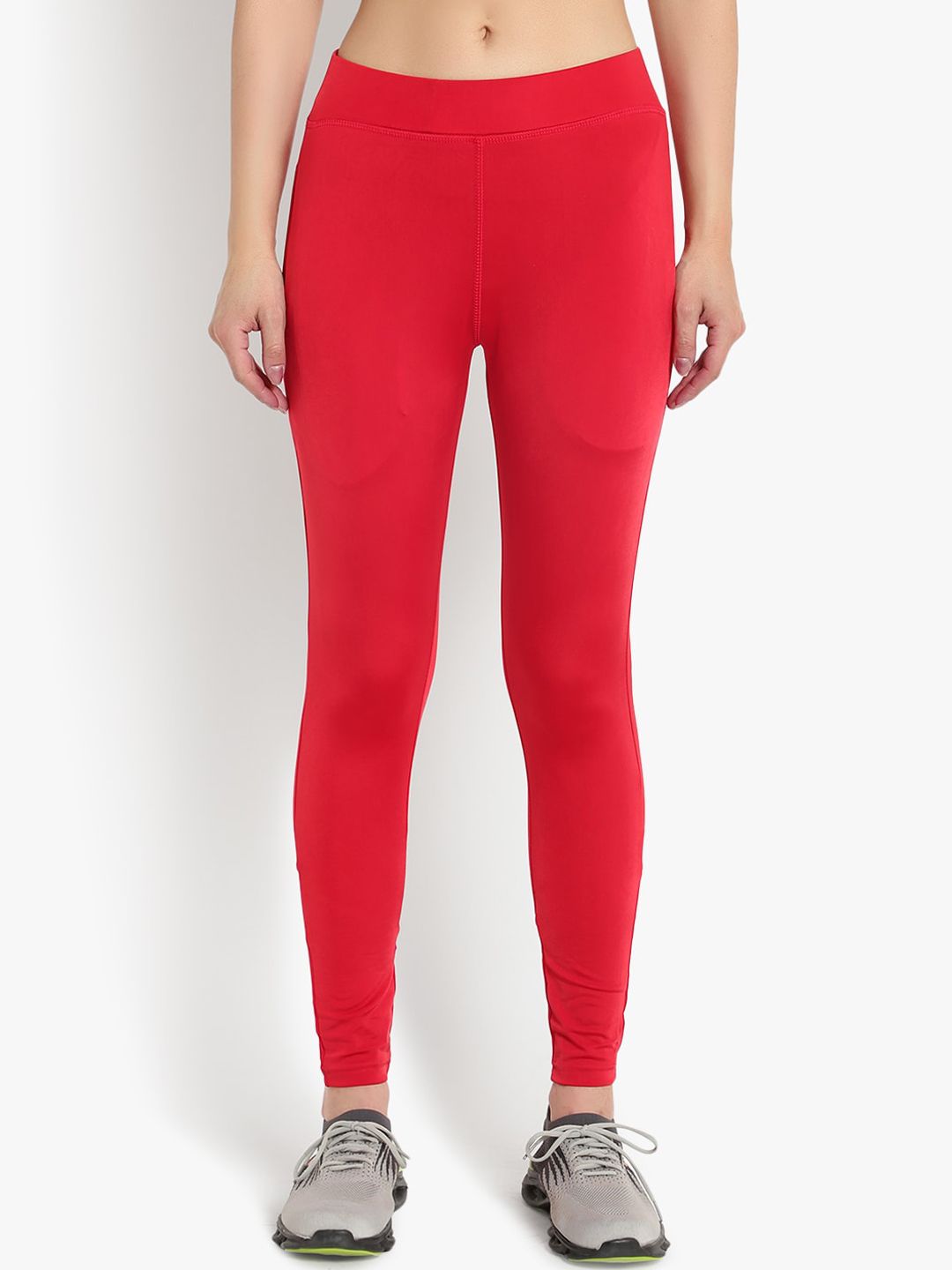 Reich Color Women Red Solid Ankle Length Jegging Price in India