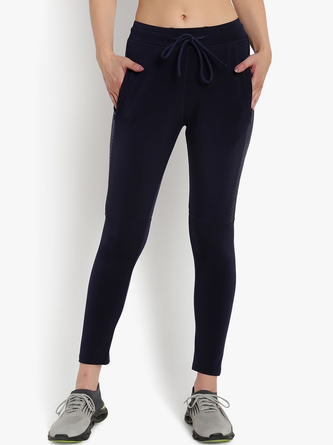 Reich Color Women Navy Blue Polyester Jegging Price in India