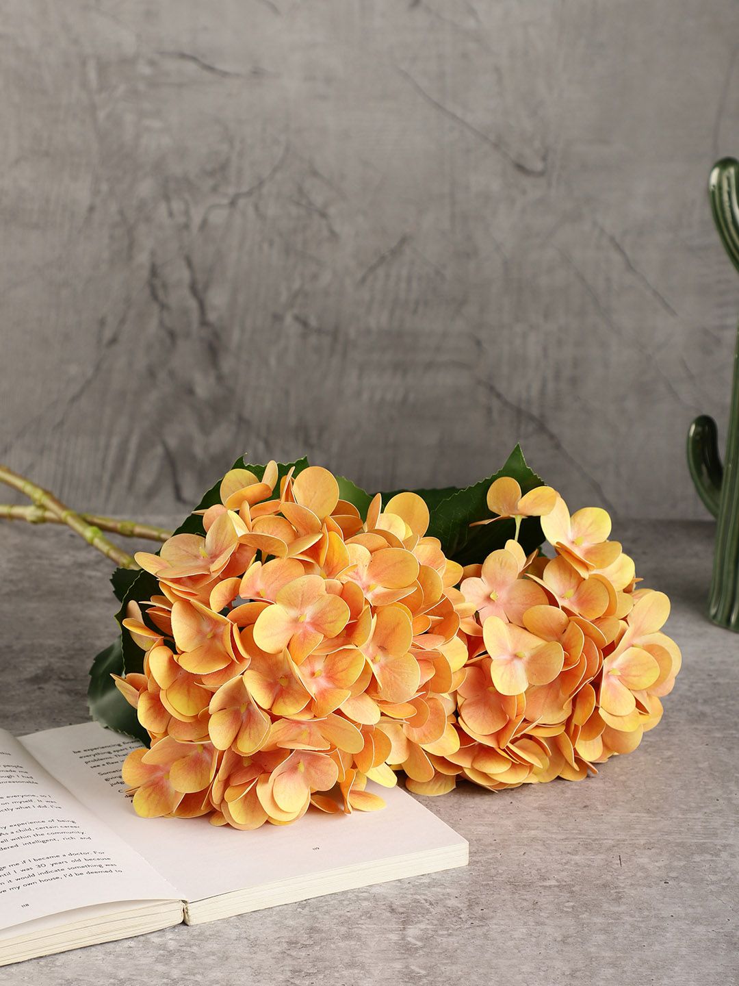 OddCroft Peach Artificial Hydrangea Flower Stick Price in India