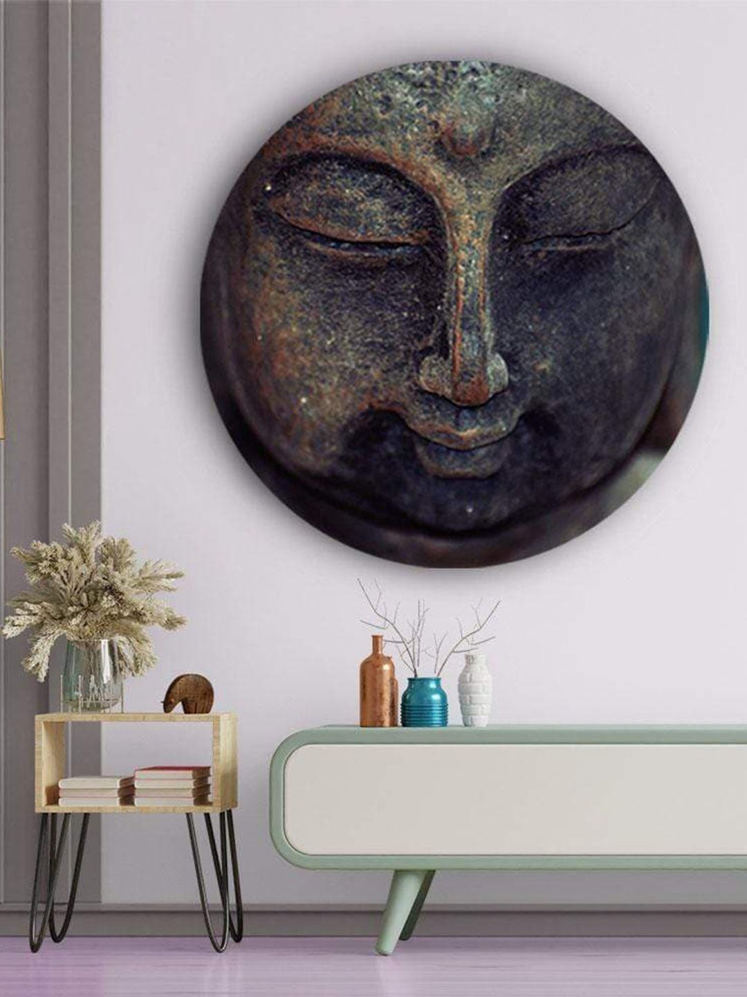 THE ARTMENT Blue Power of Meditation Canvas Price in India
