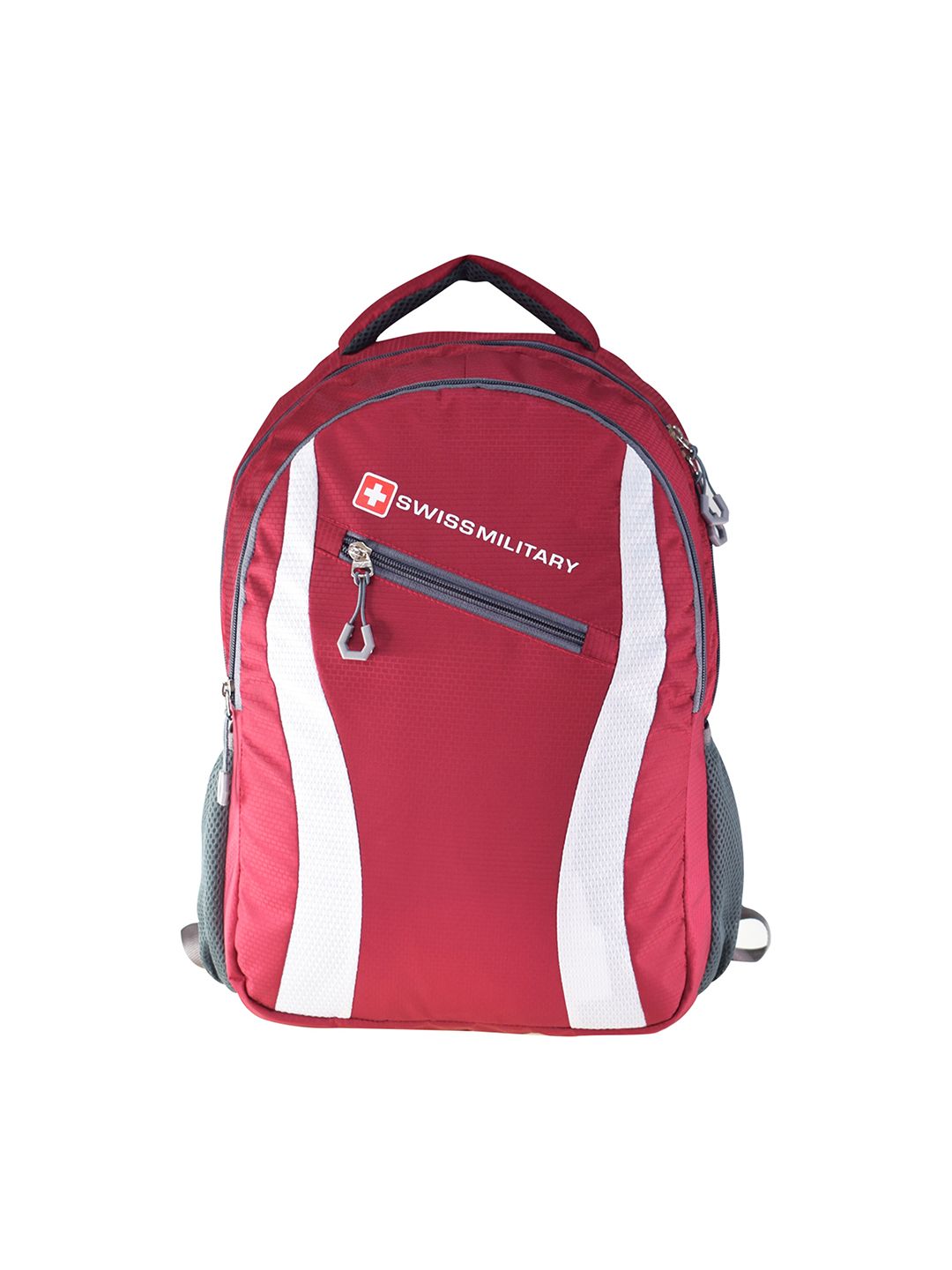 SWISS MILITARY Unisex Red & White Brand Logo Laptop Backpack Price in India