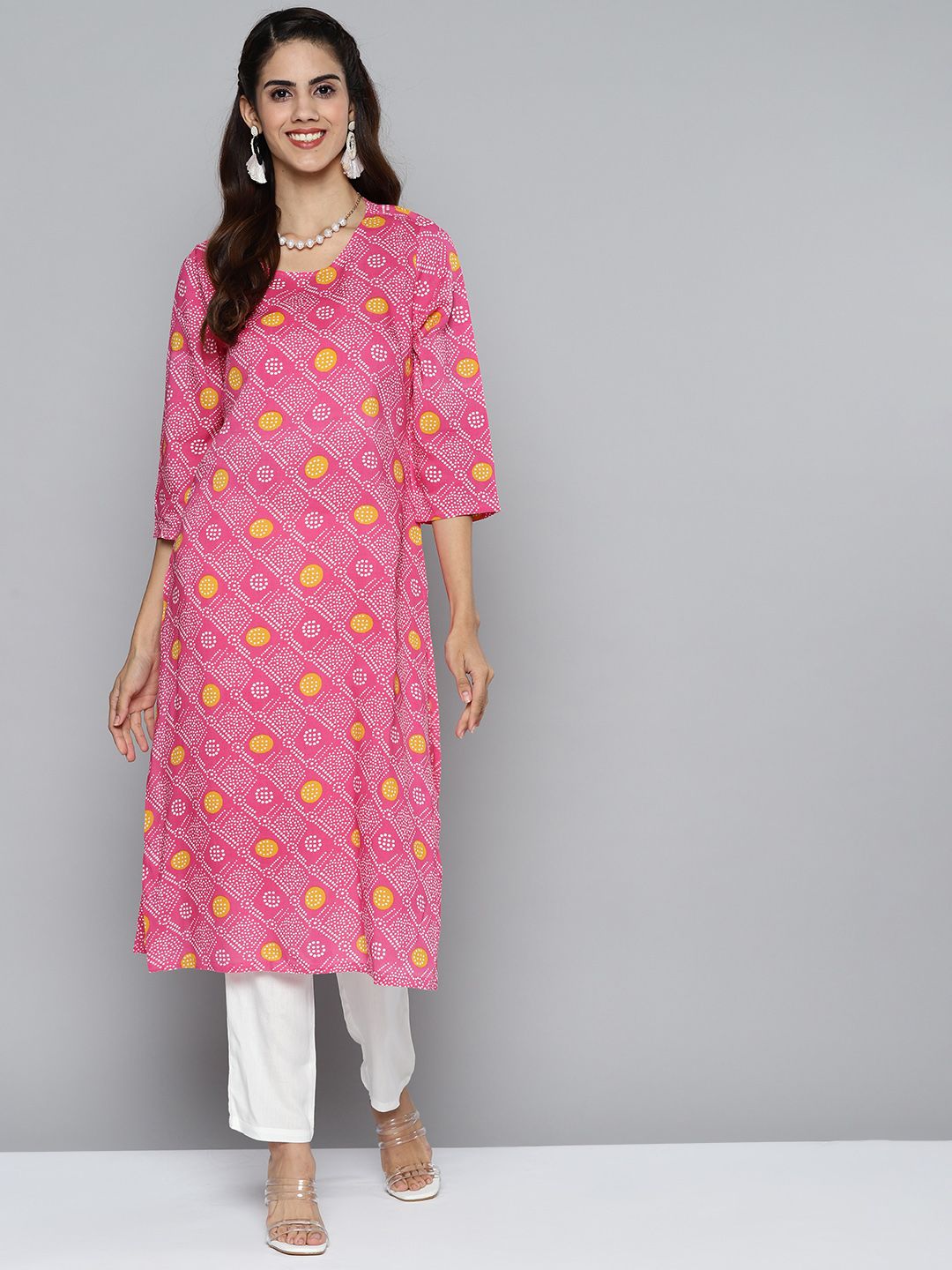 Pink on sale kurti flipkart