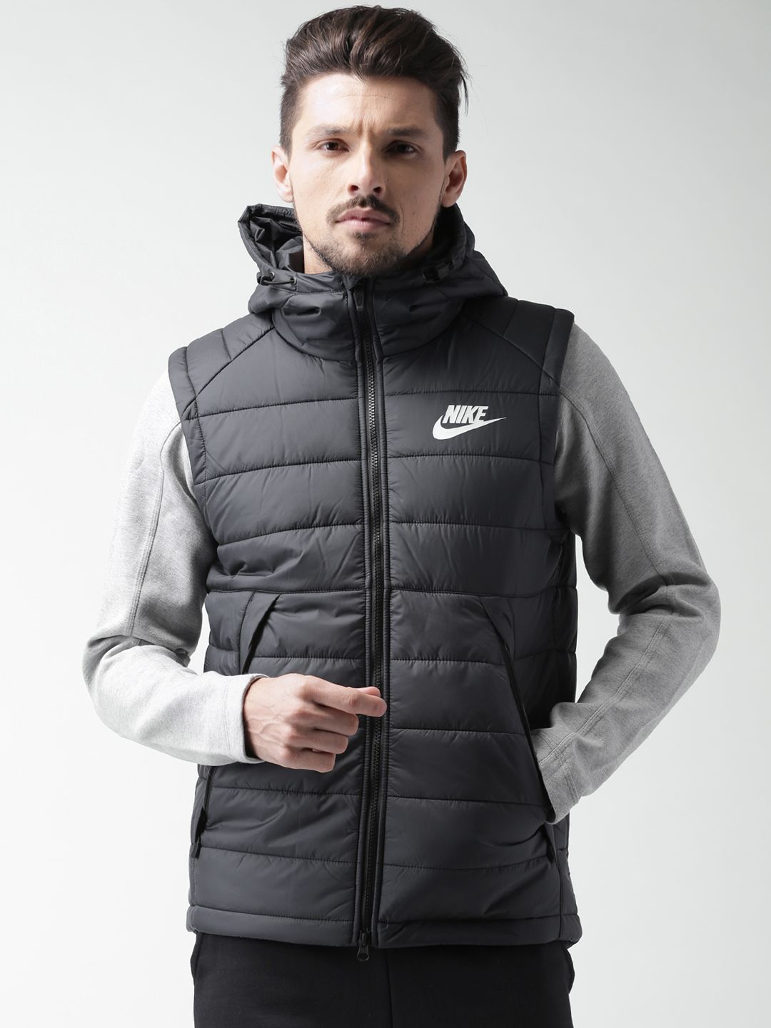 nike padded down hooded jacket