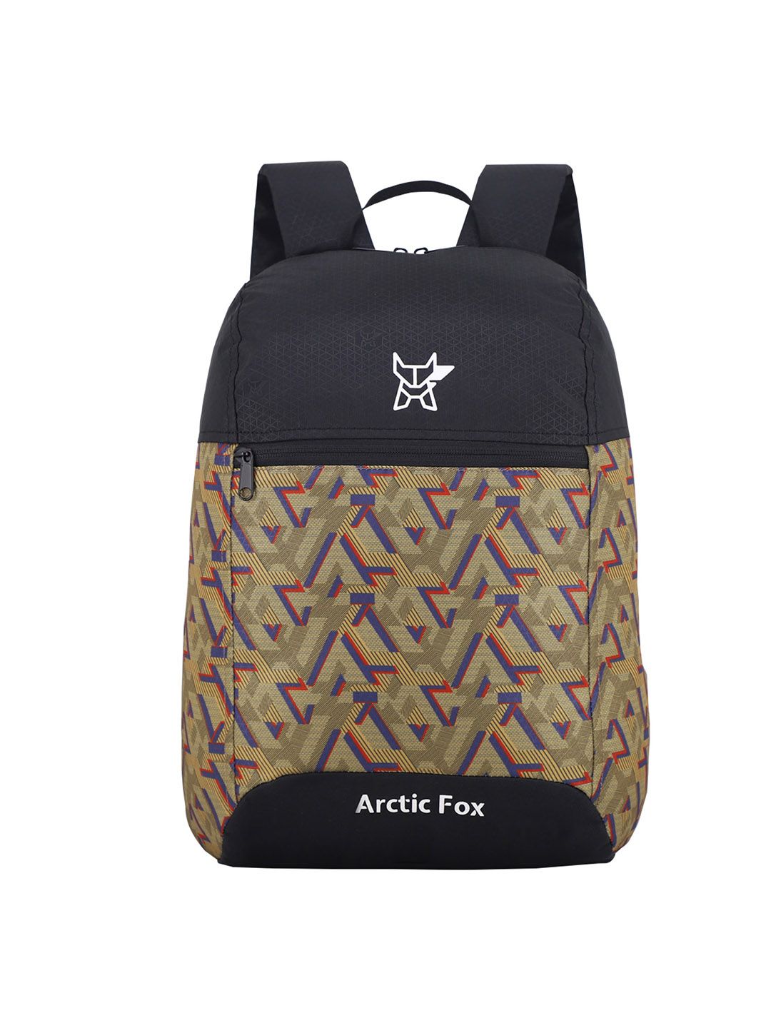 Arctic Fox Unisex Brown & Blue Printed Backpack Price in India