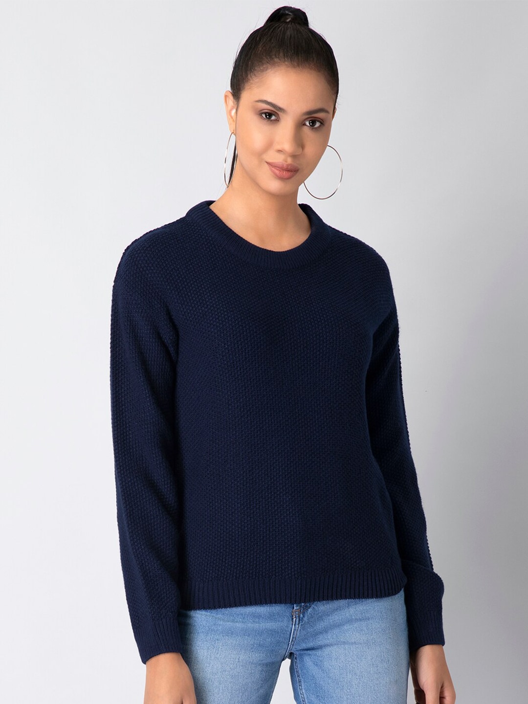 FabAlley Women Blue Pullover Price in India