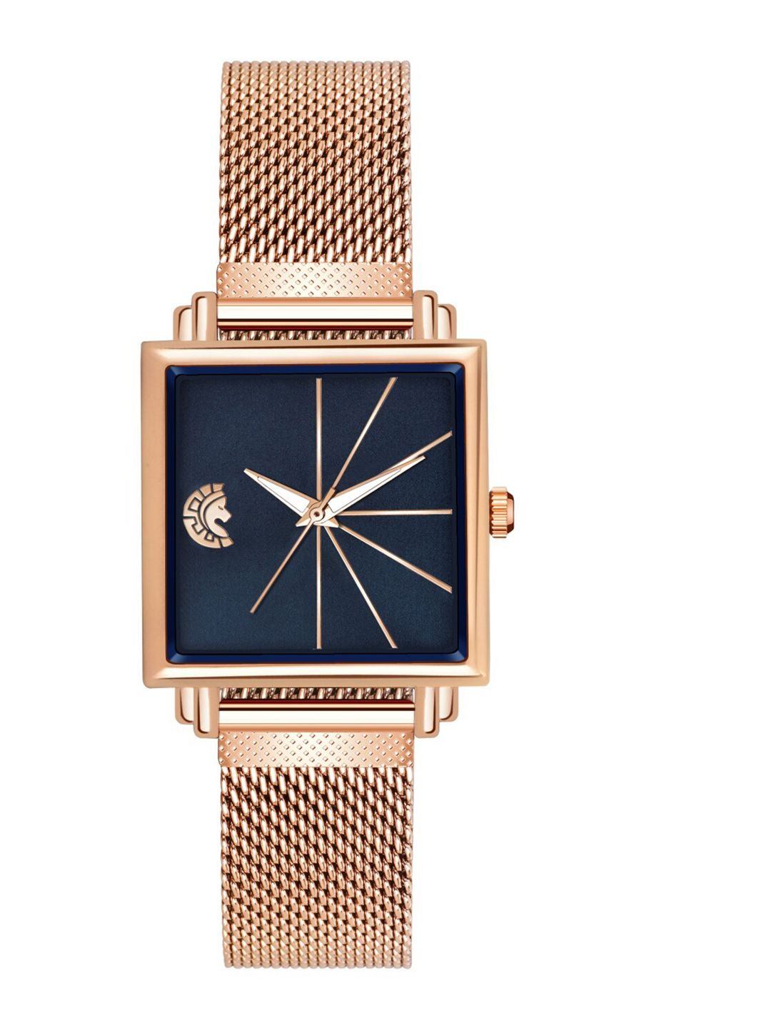 STUDIO ETHENO Women Blue Brass Dial & Rose Gold Toned Analogue Watch - SQ-ROG-BLU Price in India