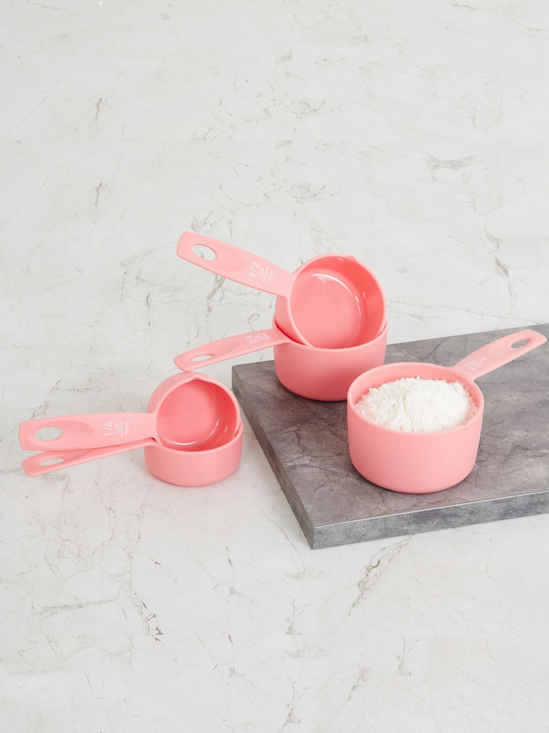 Home Centre Set Of 5 Pink Solid ABS Measuring Cups Price in India