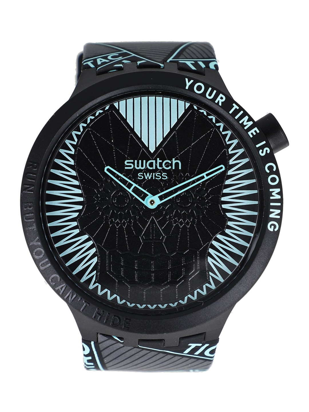 Swatch Unisex Black Printed Dial & Straps Water Resistant Analogue Watch SB01B129 Price in India