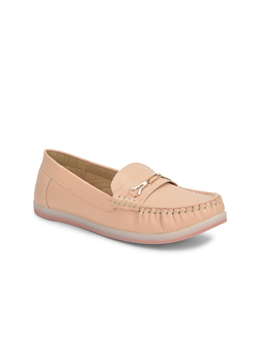 SALARIO Women Peach PU Loafers Price in India