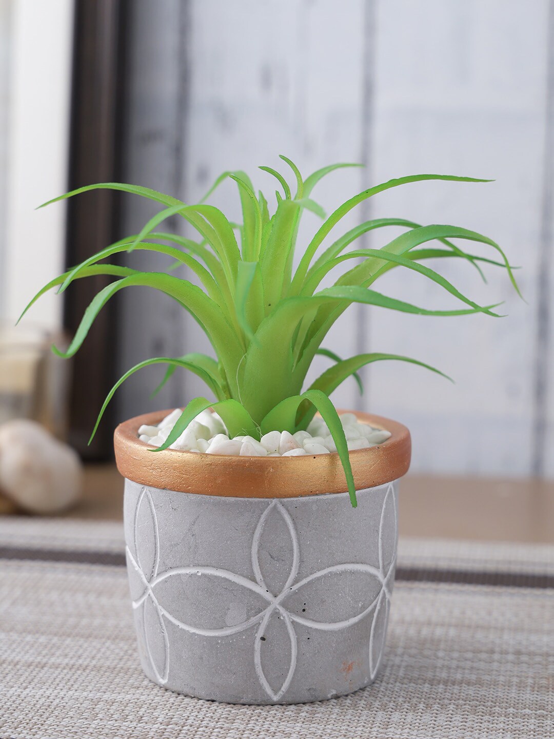 House Of Accessories Grey & Gold-Coloured Artificial Plant Price in India