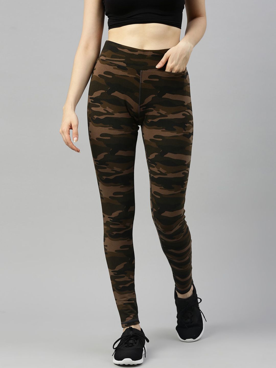 GOLDSTROMS Women Camouflage Fit Active Wear Tights Price in India