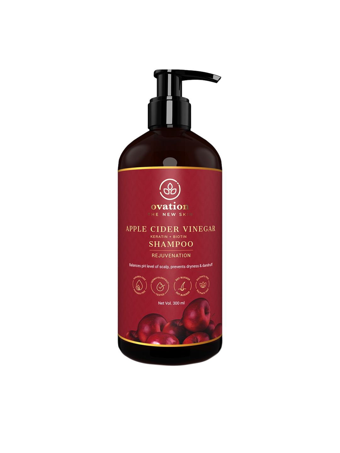 ovation Apple Cider Vinegar Keratin Biotin Hair Mineral Oil Shampoo-300 ml Price in India
