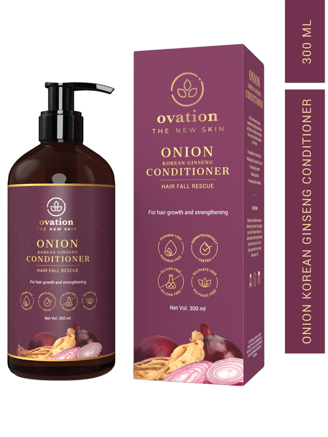 ovation Onion Korean Ginseng Hair Conditioner For Hair Growth - 300 ml Price in India