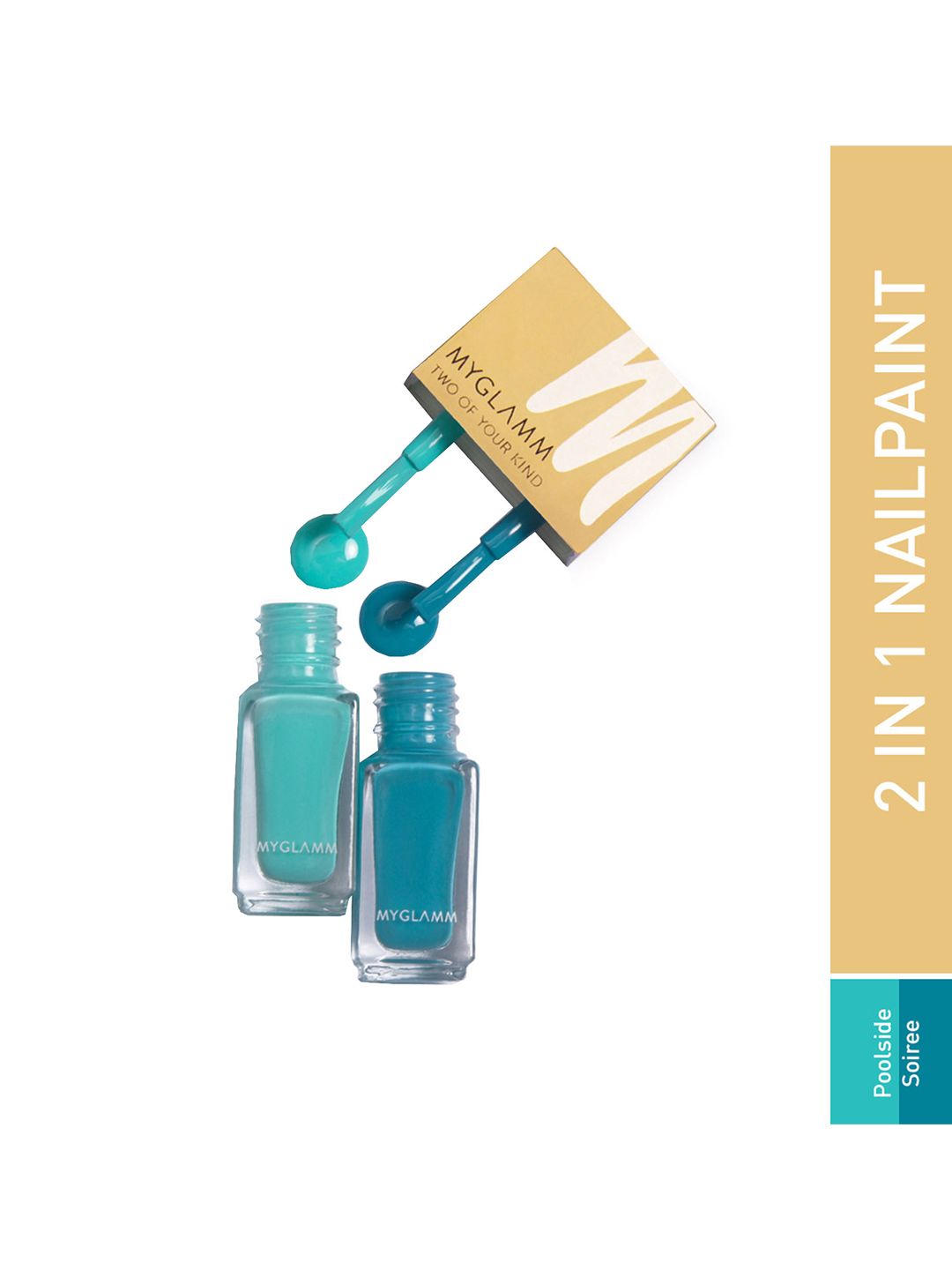 MyGlamm 2IN1 Nail Paint-Poolside Soiree-10ml