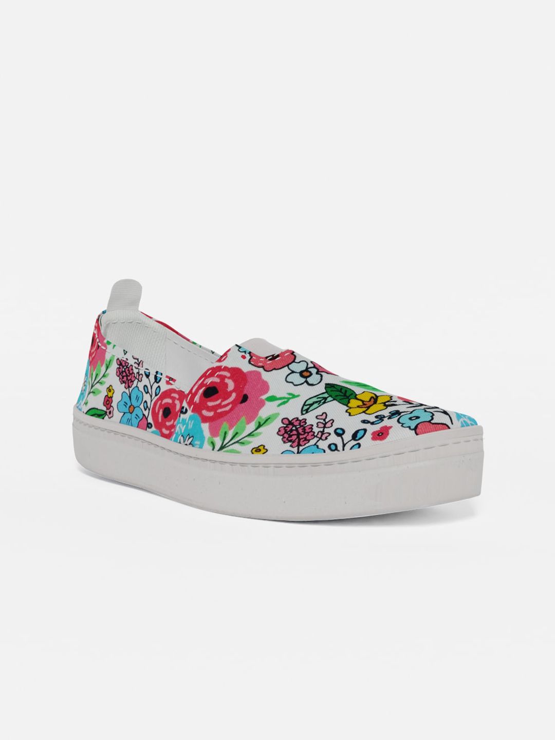 LOKAIT The Sneakers Company Women Multicoloured Printed Slip-On Sneakers Price in India