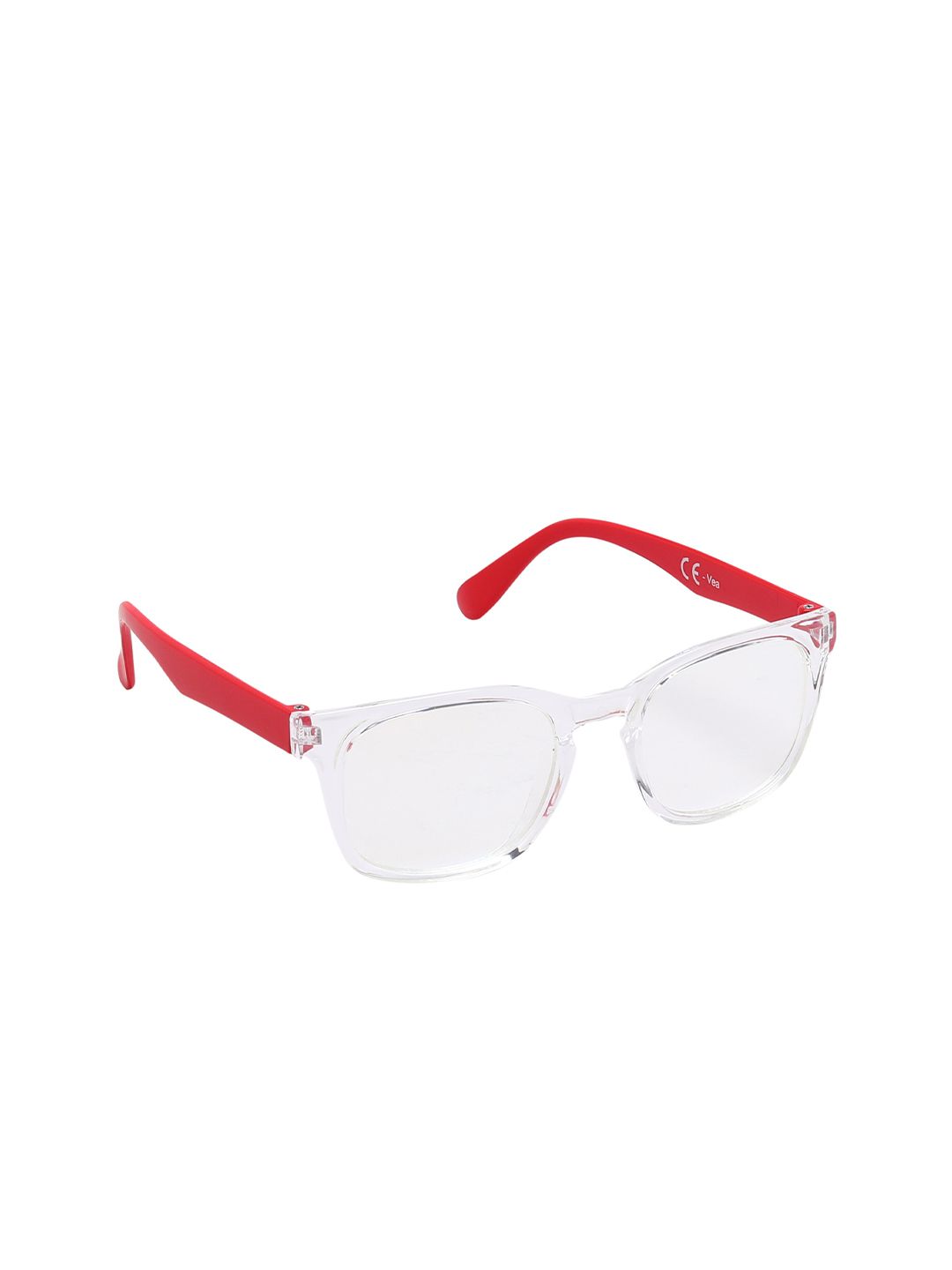 VEA Unisex Kids Clear Lens & White Square Sunglasses with UV Protected Lens VAB1003