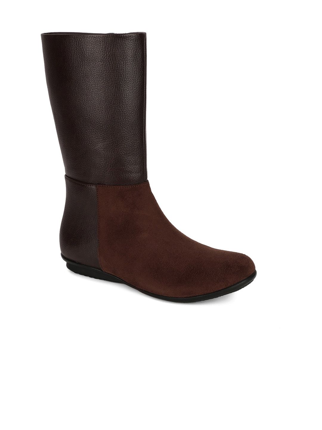 Bruno Manetti Brown Suede Comfort Heeled Boots Price in India