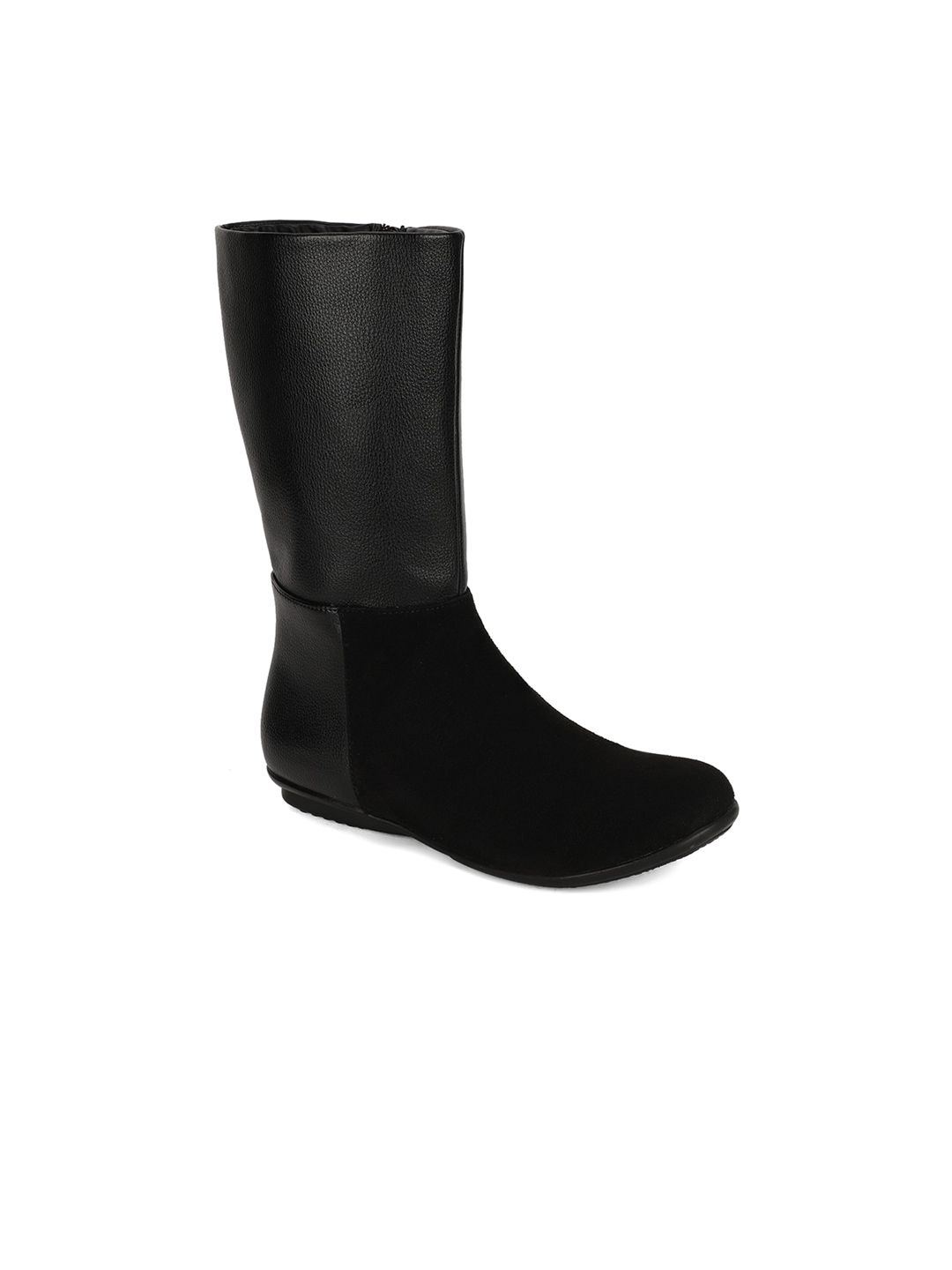 Bruno Manetti Black Suede Wedge Heeled Boots Price in India