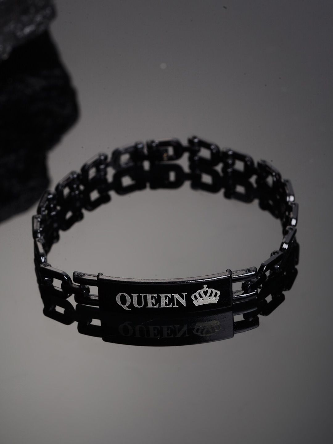 PANASH Women Black Queen Link Bracelet Price in India