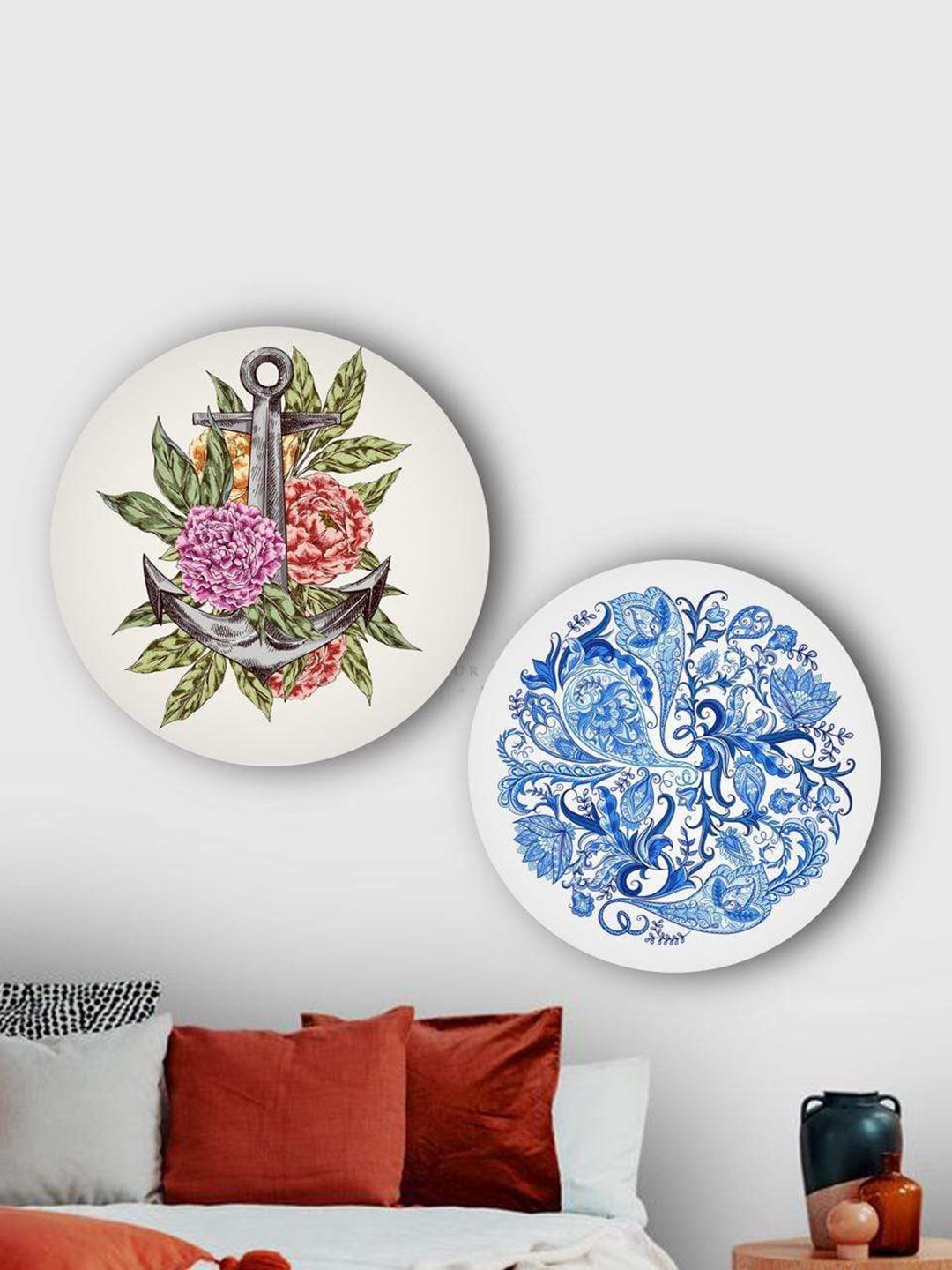 THE ARTMENT Set of 2 Blossoming Florals Canvas Wall Art Price in India