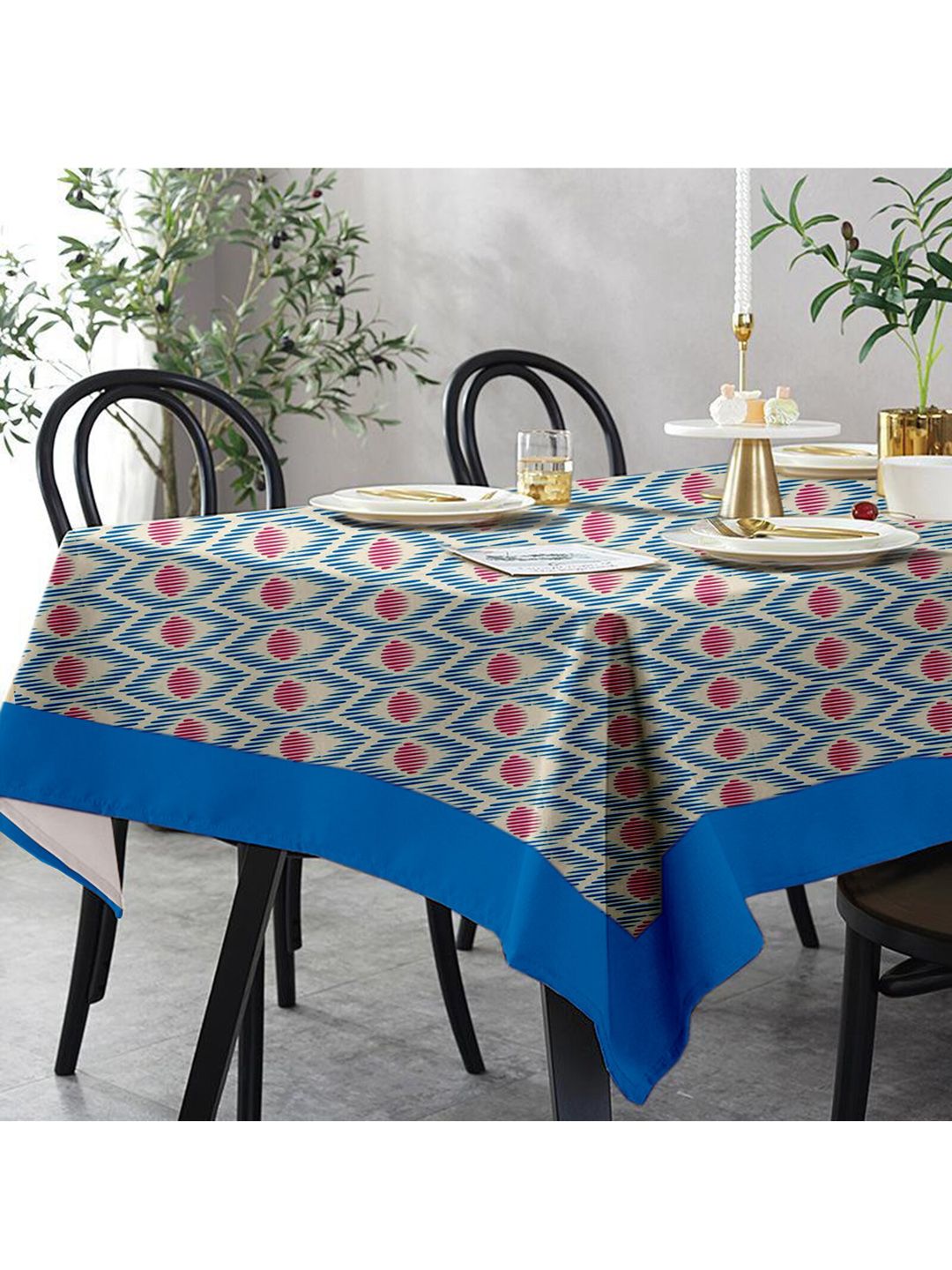 Lushomes Multicoloured Printed Pure Cotton Table Cloth Price in India