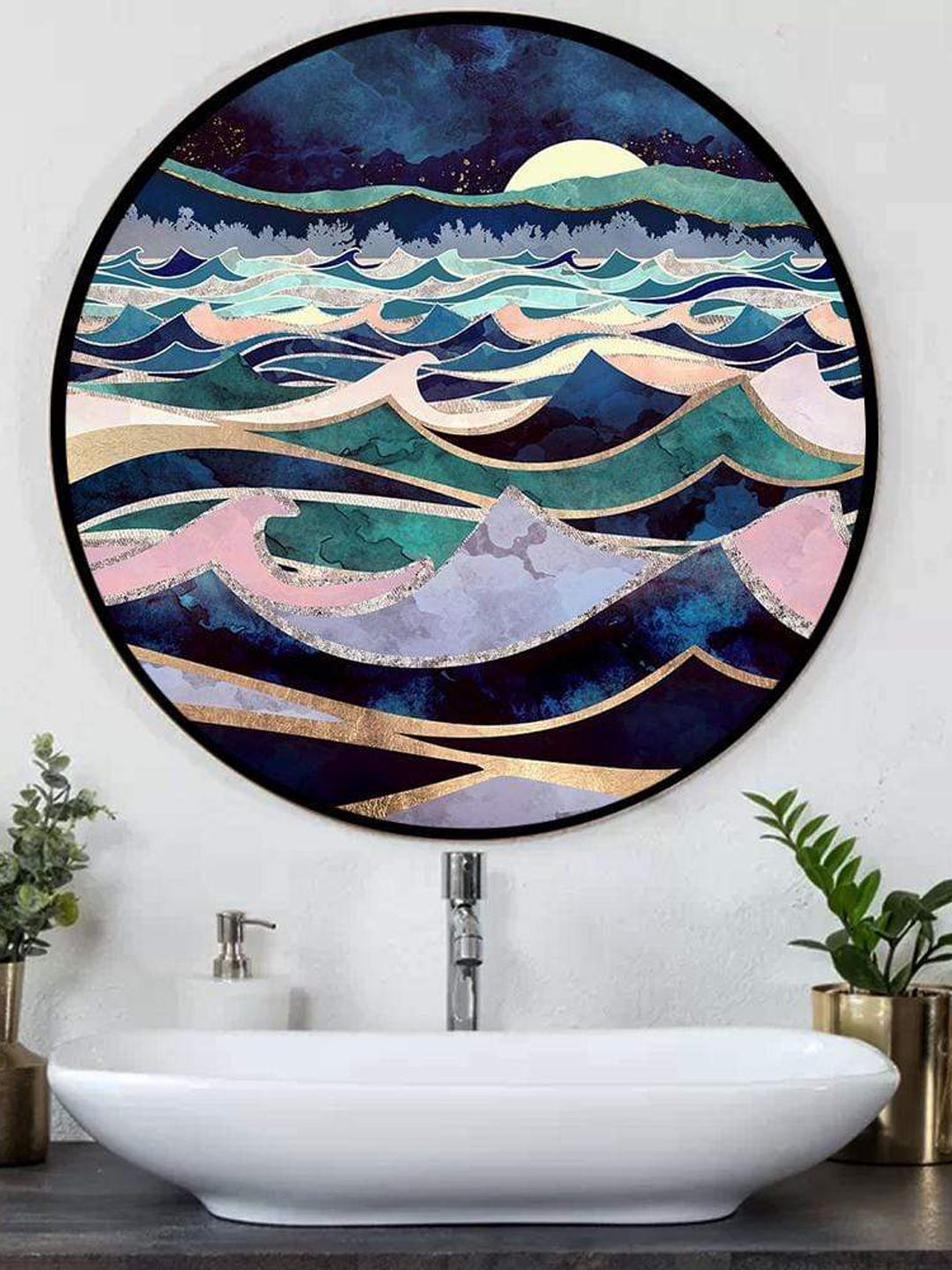 THE ARTMENT Multicoloured Color Tide Canvas Price in India