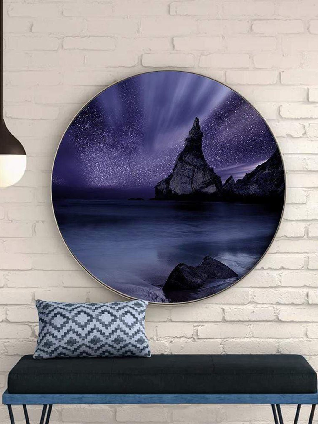 THE ARTMENT Blue Lilac Night Canvas Matte Finish Price in India